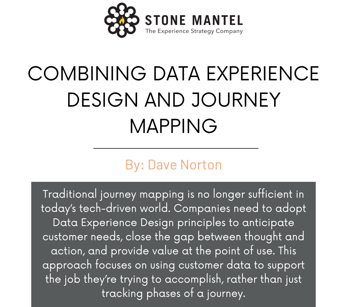 Combining Data Experience Design and Journey Mapping