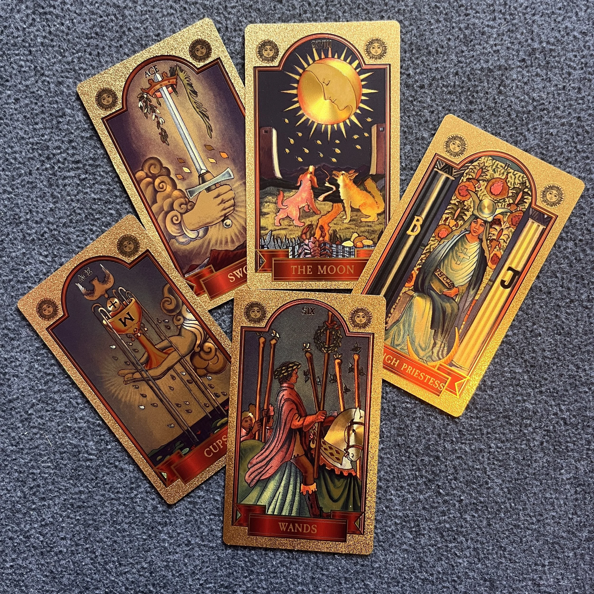 Blue & Gold Foil Tarot Deck