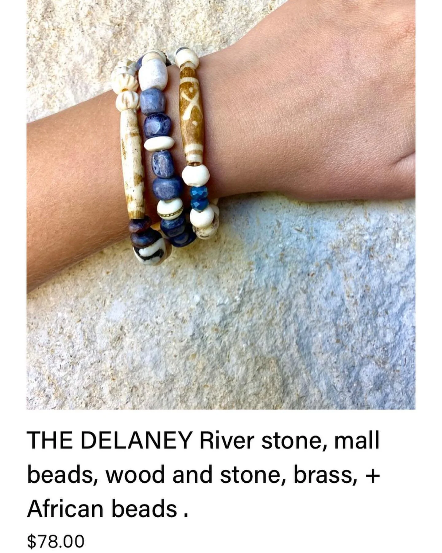MEET THE Delaney, Cailen,  Marla, Katie and Charlie! A few of our new bracelet stacks. One of a kind. beachandpine.com