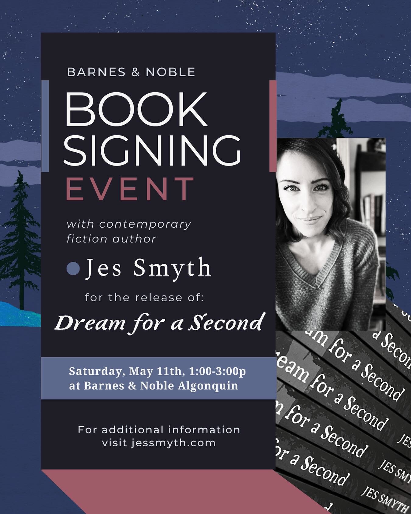 ONE MONTH until the release of Dream for a Second &amp; lookeeeee! I have a book signing event to share with you all! In celebration of the release, I will be signing books on May 11th at my local Barnes &amp; Noble bookstore. Check out the link in m