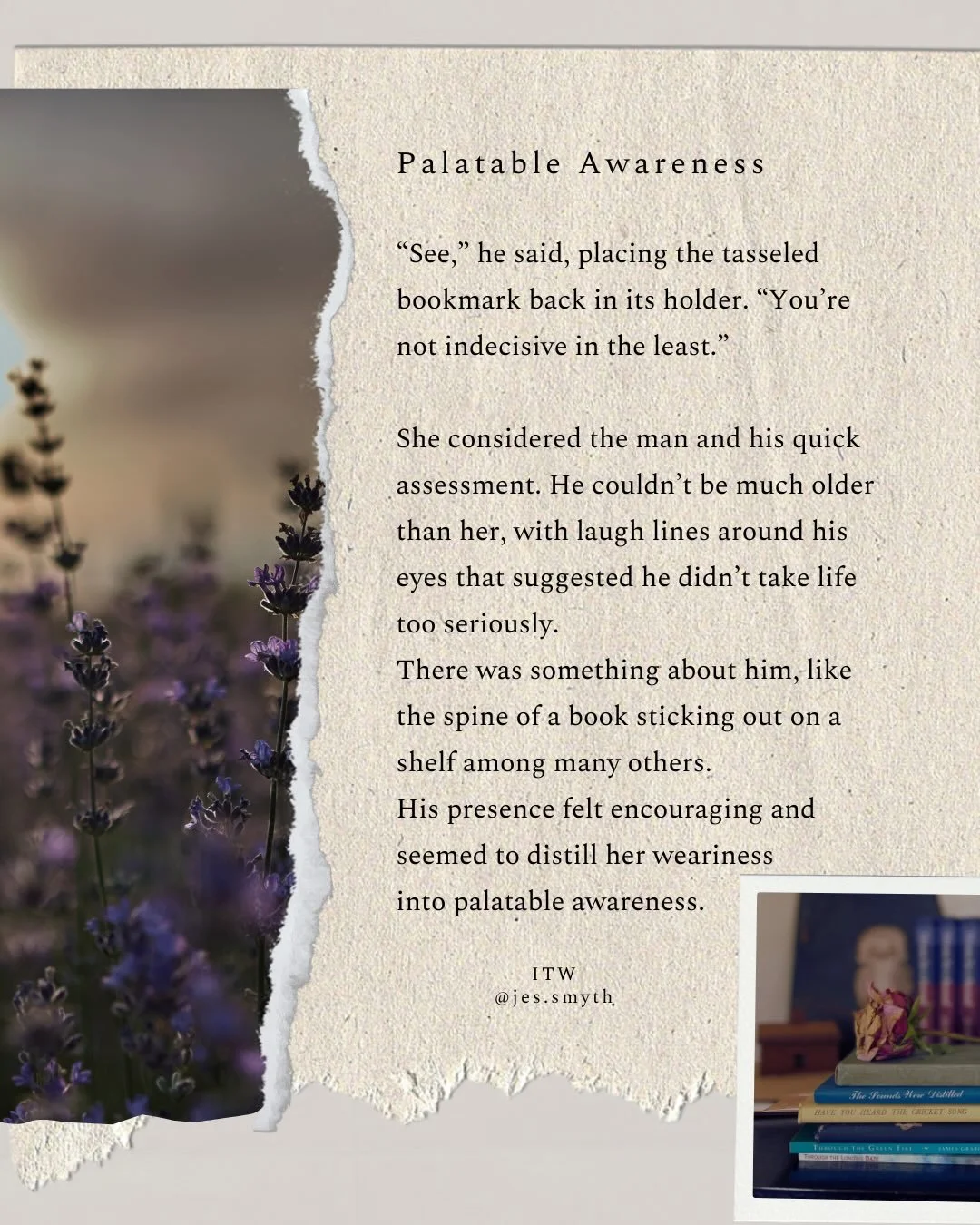 I like the thought that awareness requires skill, which requires a willingness to be conscious and curious in life, which eventually develops into a taste for awareness, and that for those with whom we connect immediately, or deeply, or through a slo