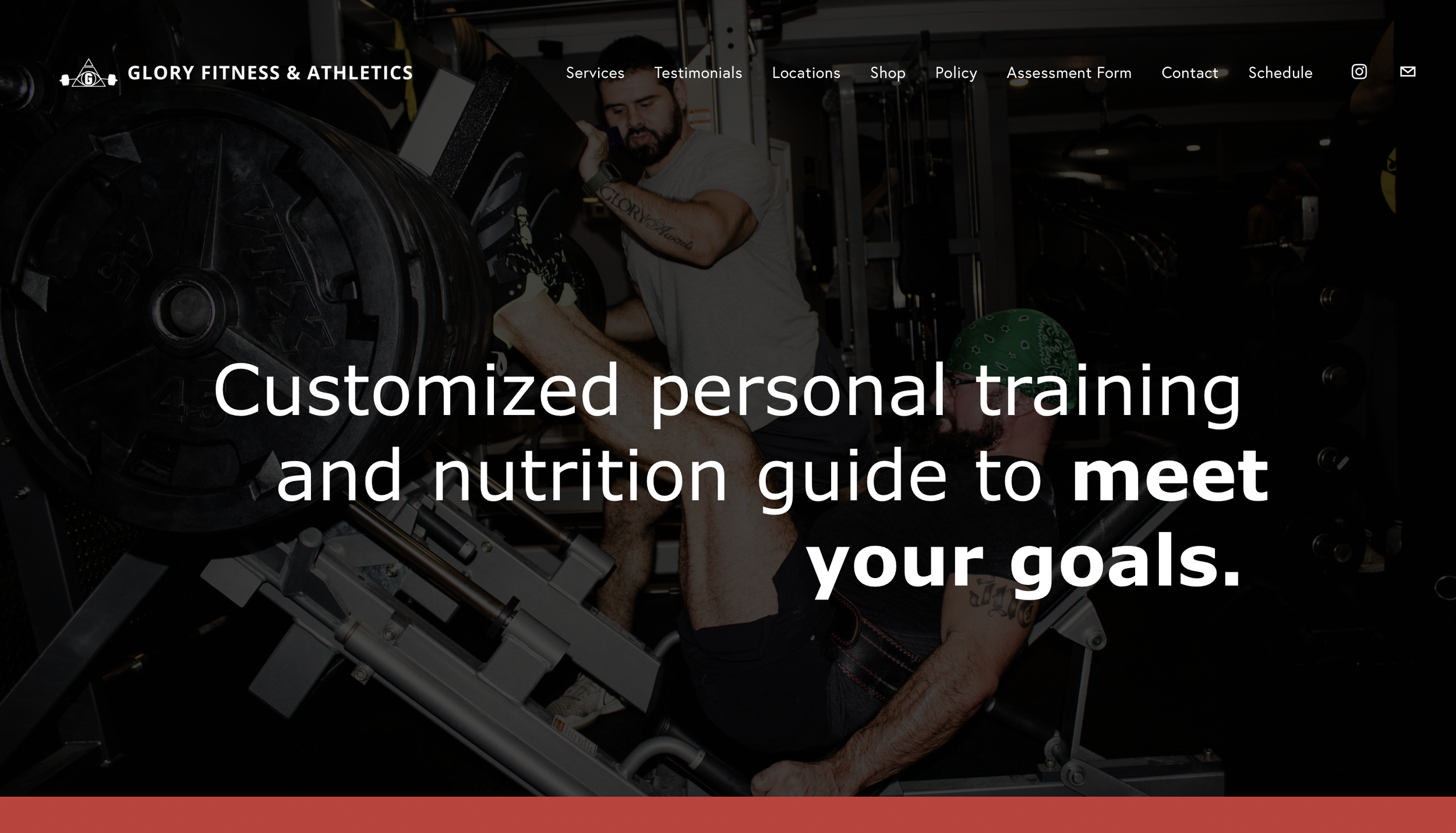 Glory Fitness & Athletics, LLC. | Website Development
