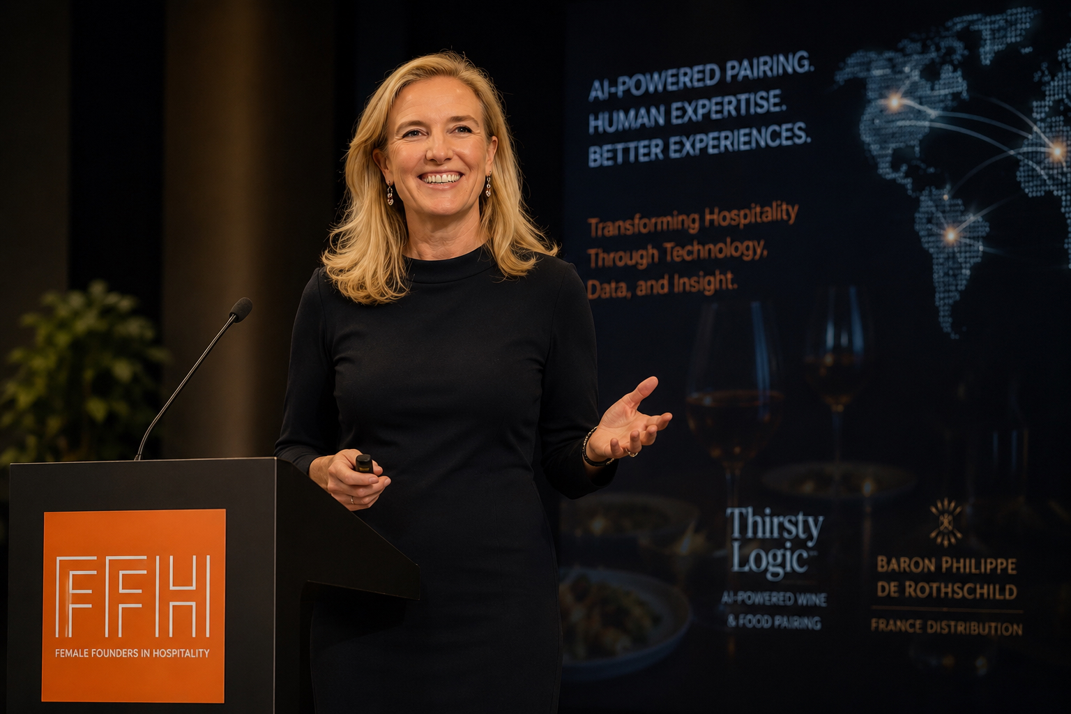 Michele Anderson MW demonstrates expert wine and food pairing technology that improves dining experiences and increases sales