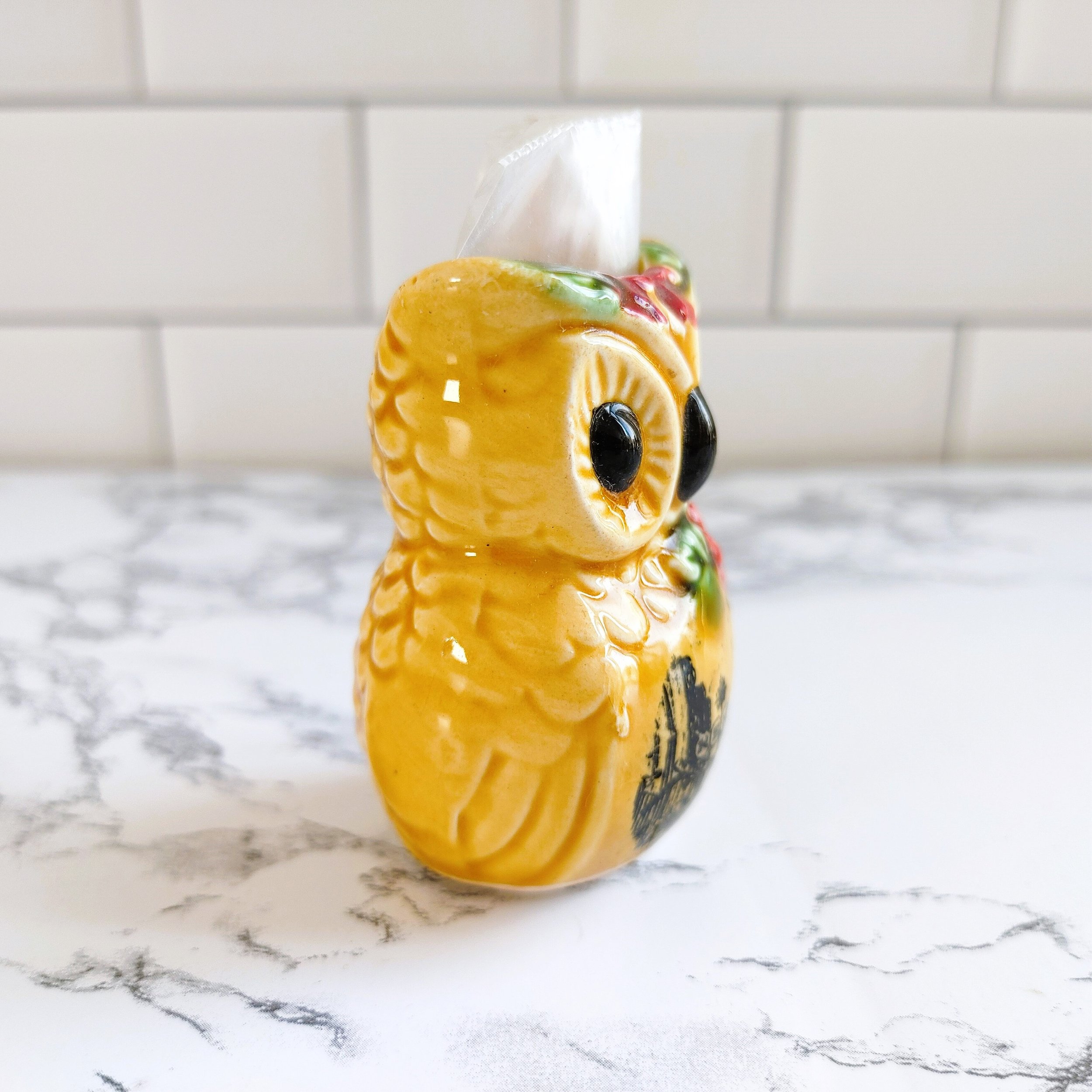 Vintage Reno Owl Toothpick Holder Souvenir Made in Japan