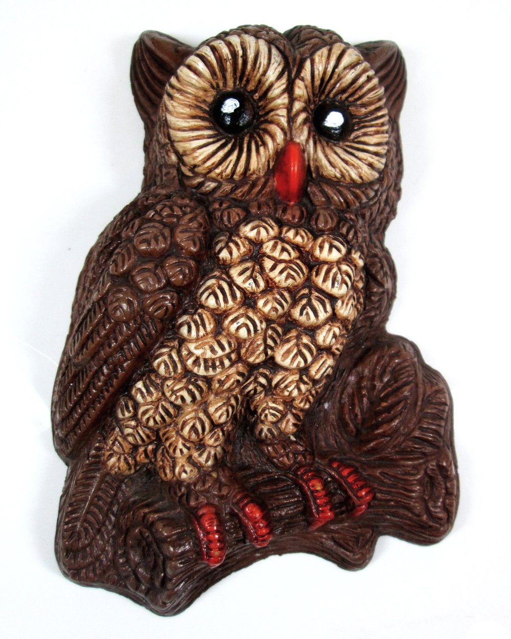 Vintage Brown Owl Wall Art Plaque