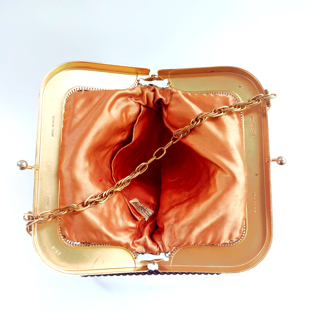 Vintage Whiting and Davis Gold Alumesh Bag/ Purse 1930s Art