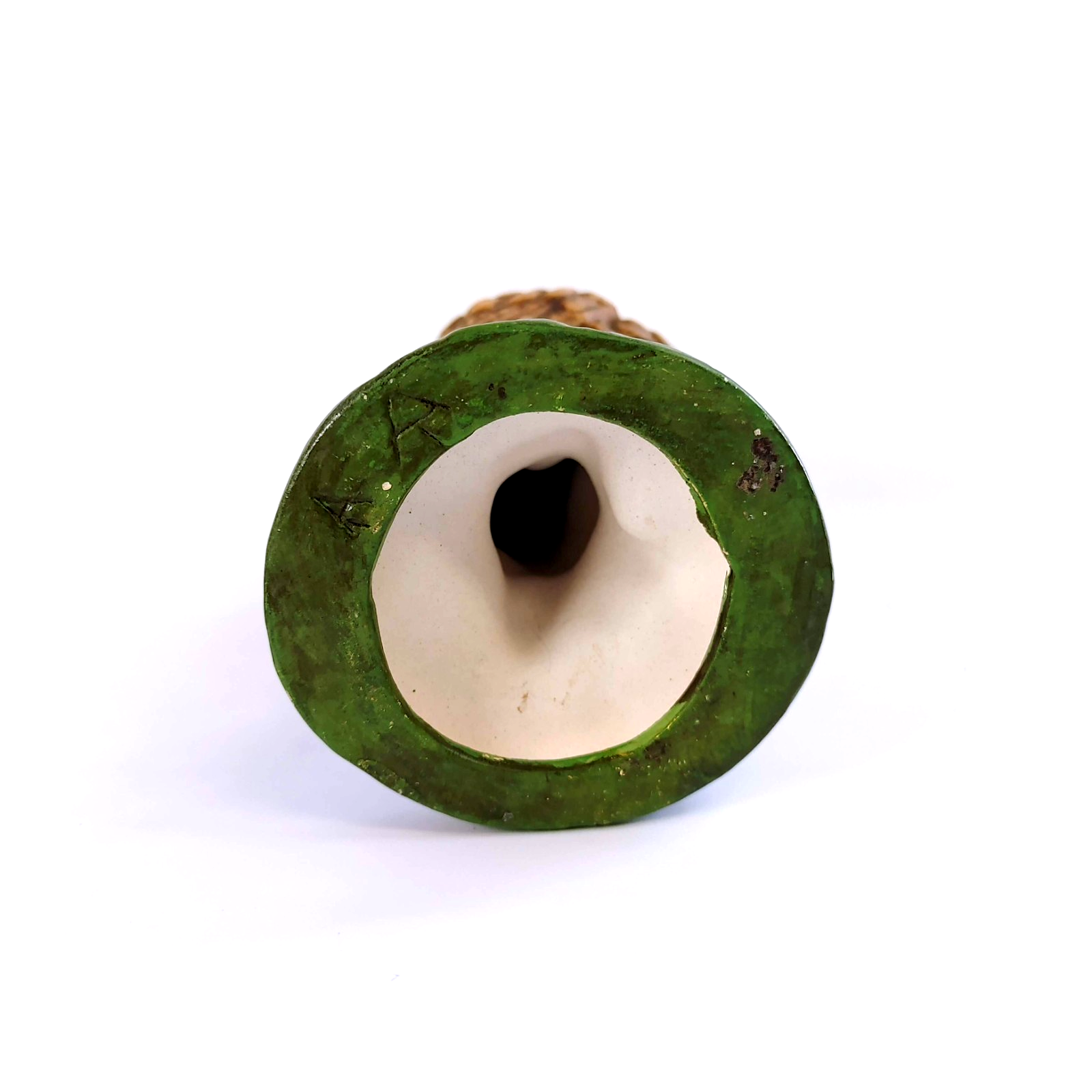 Vintage Owl Figurine 1970s Hand Painted Ceramic Woodland Kitsch