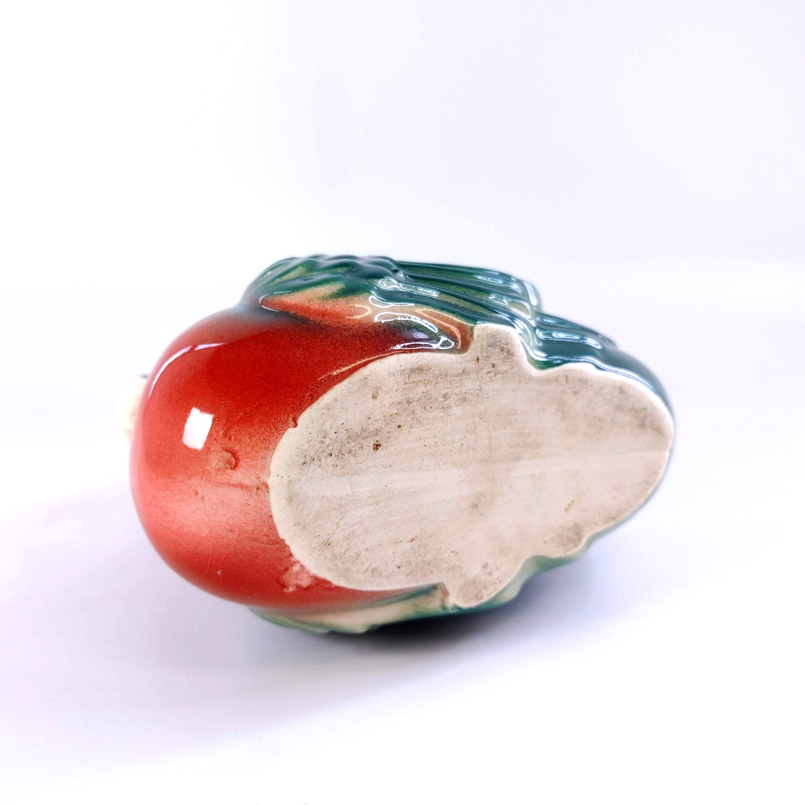 Vintage Shawnee Pottery Swan Planter Maroon Green