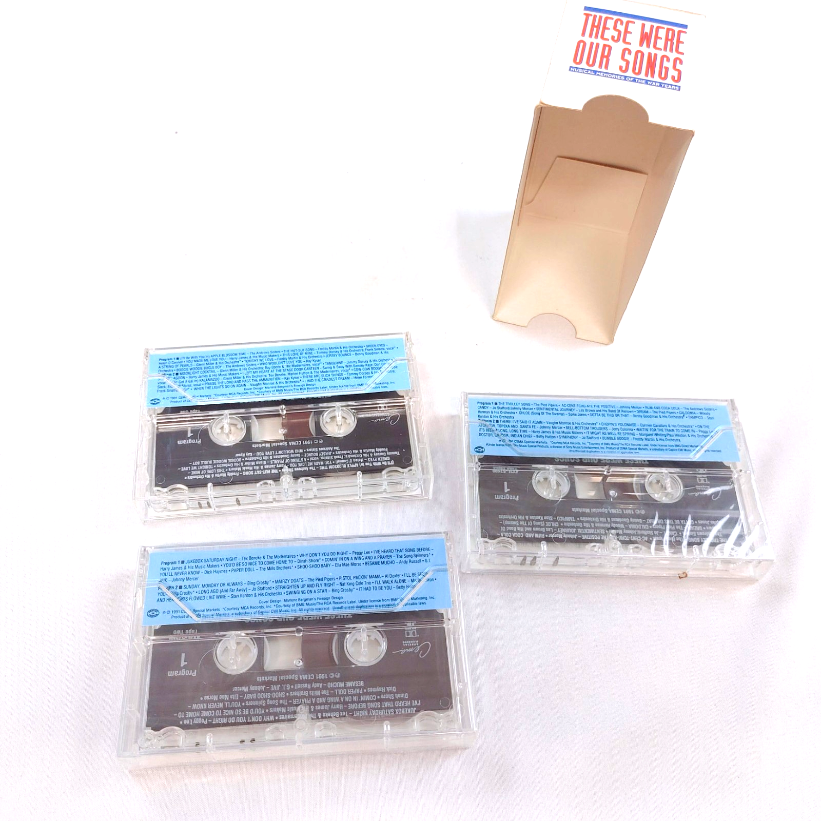 Vintage 1991 Cassette Set - These Were Our Songs Musical Memories War Years
