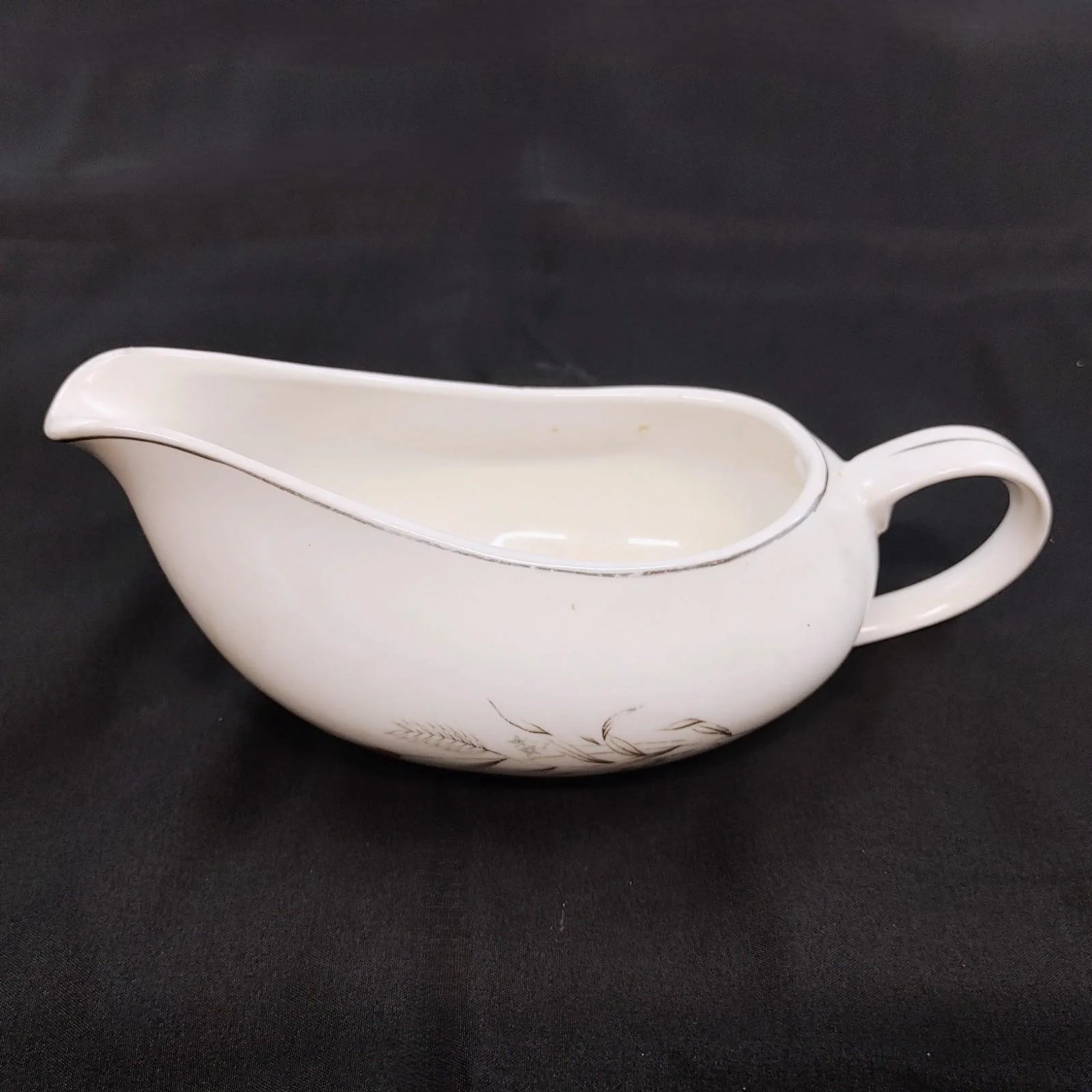Vintage Royal Wheat Teal Stars Louise Gravy Boat Japan 16 oz