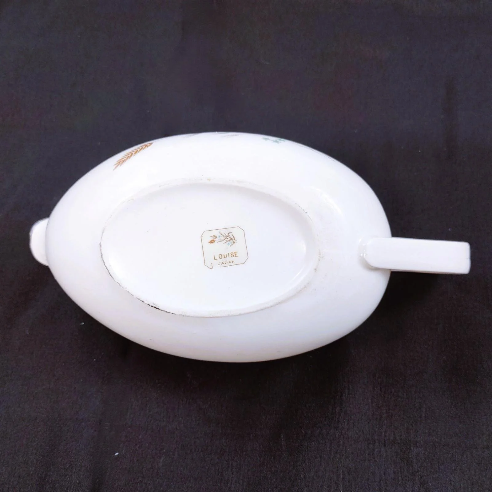 Vintage Royal Wheat Teal Stars Louise Gravy Boat Japan 16 oz