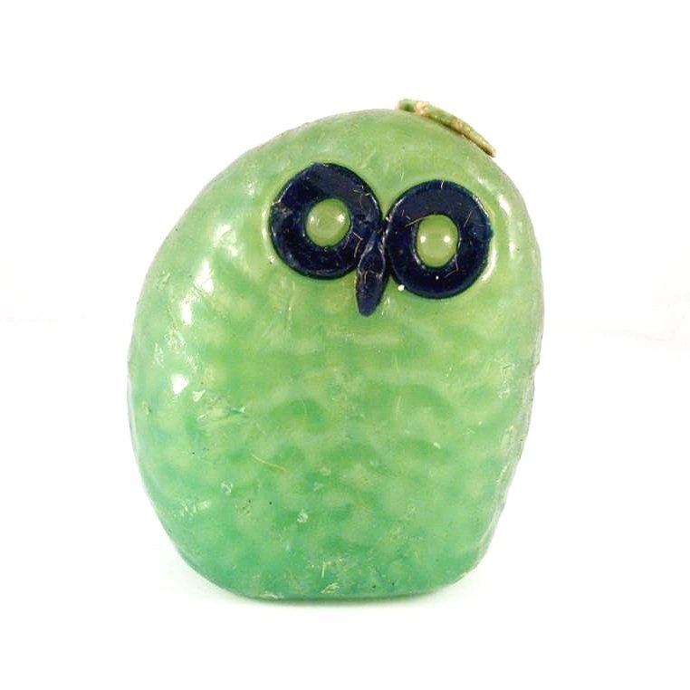 Mid-Century Modern Owl Candle - Vintage West Germany