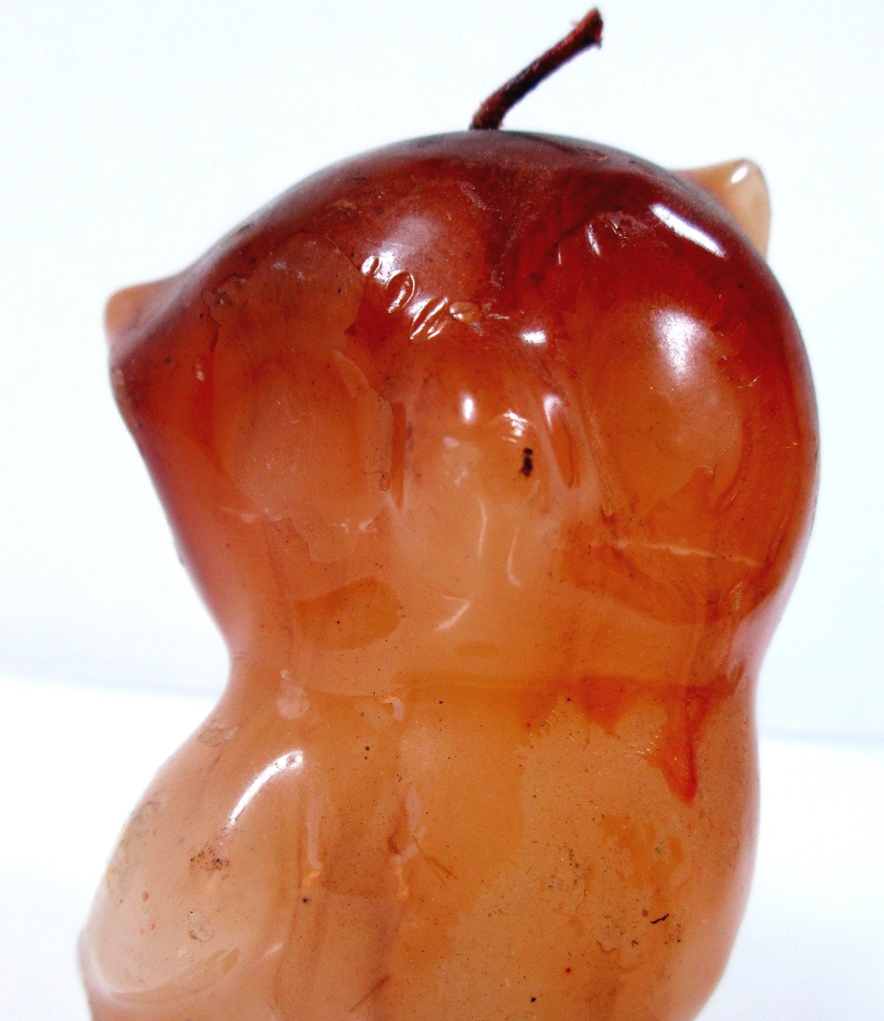 Vintage Ombre Owl Candle - Deep Yellow & Wine