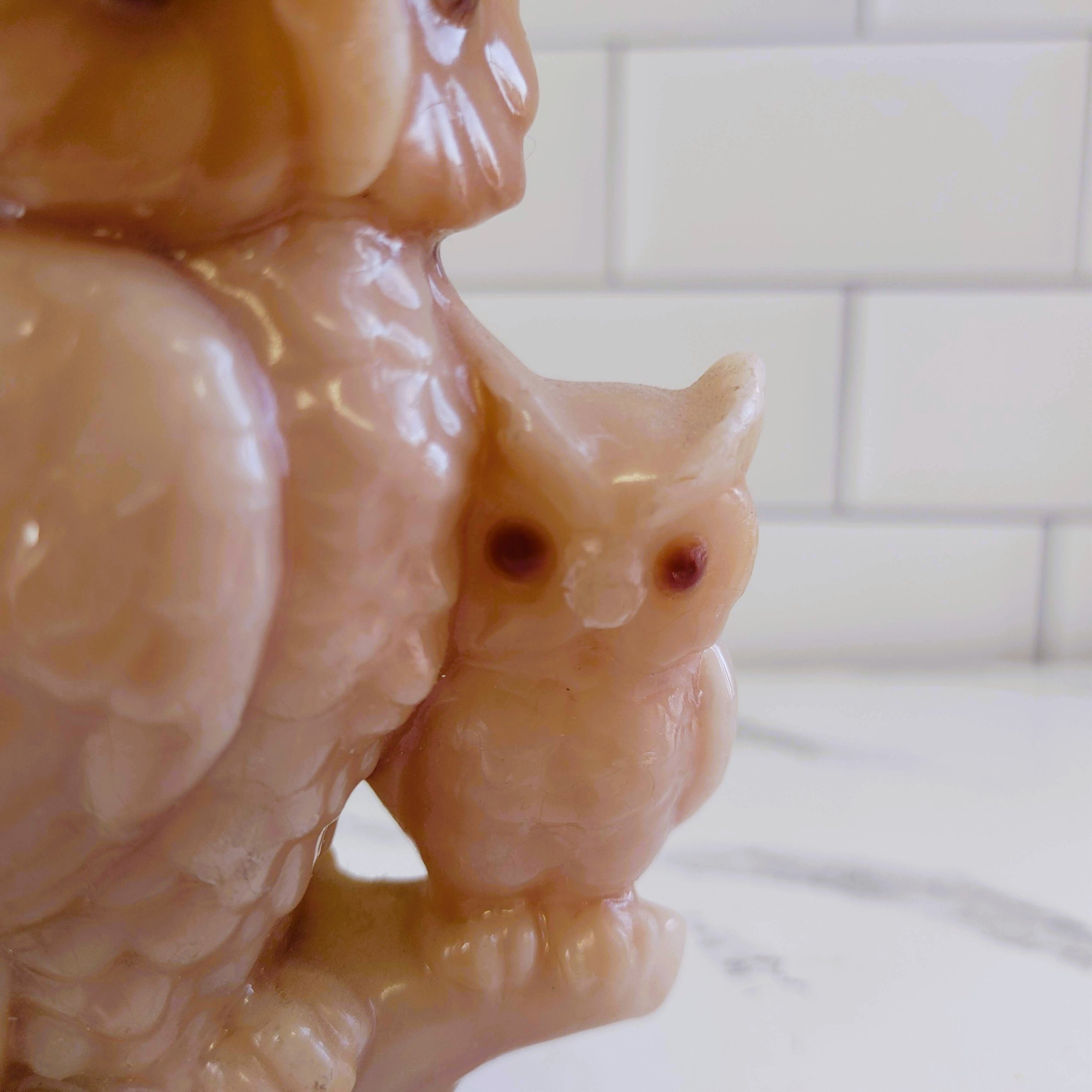 Vintage 1970s Owl Candle - 5" Tall, Never Burned