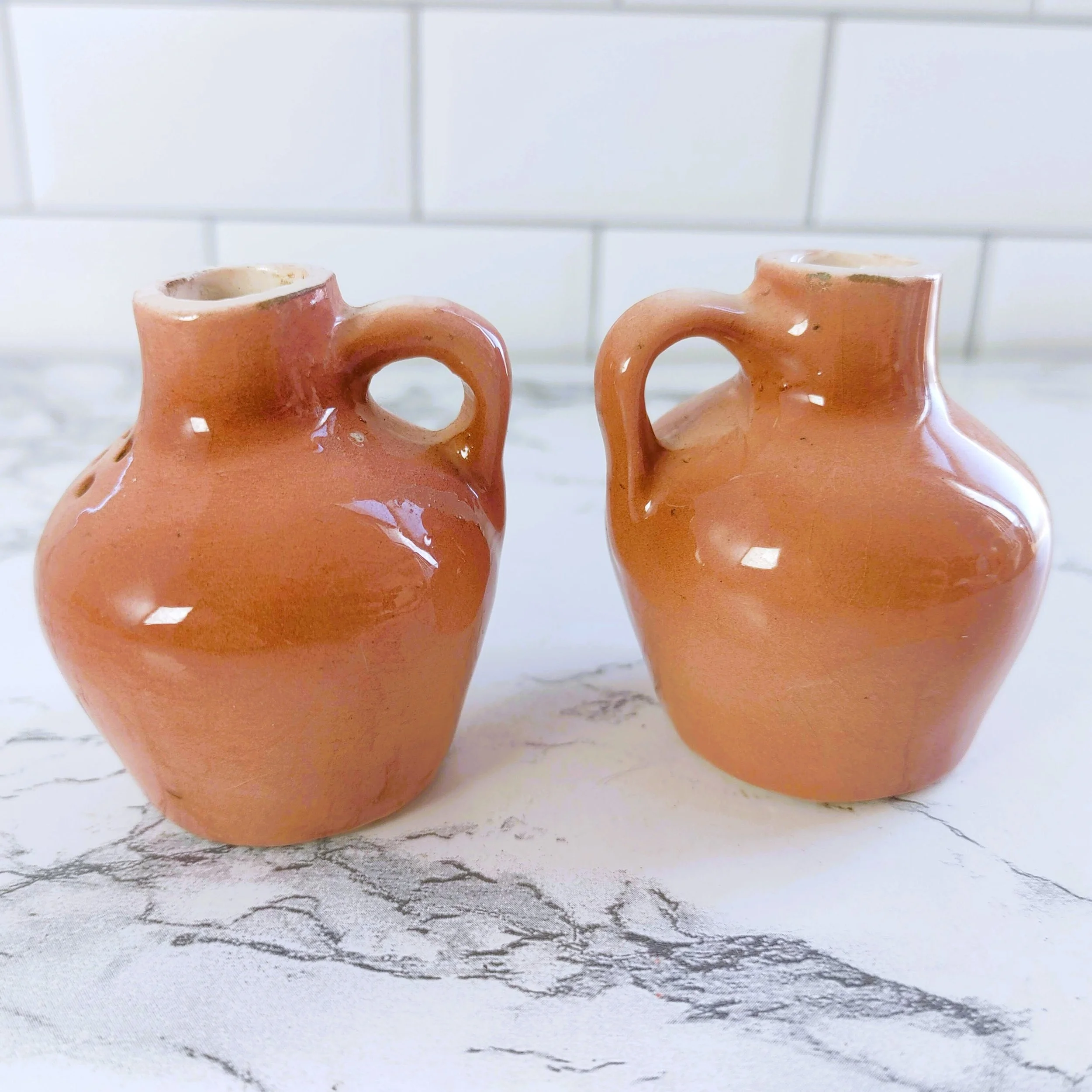 Vintage "Ma & Pa" Moonshine Jug Salt & Pepper Shakers - Great Smoky Mountains