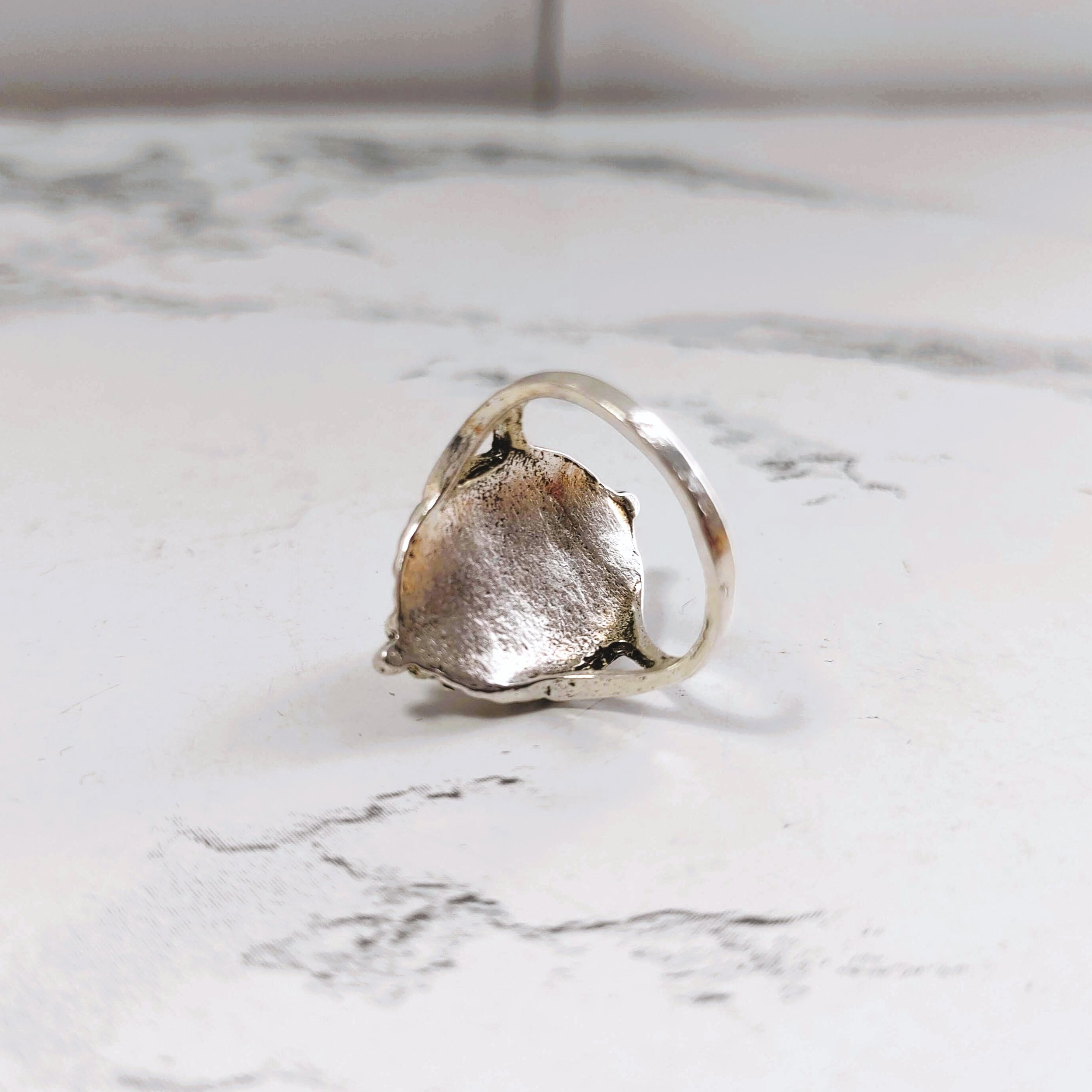 Vintage Iridescent Glitter Ring, Size 5