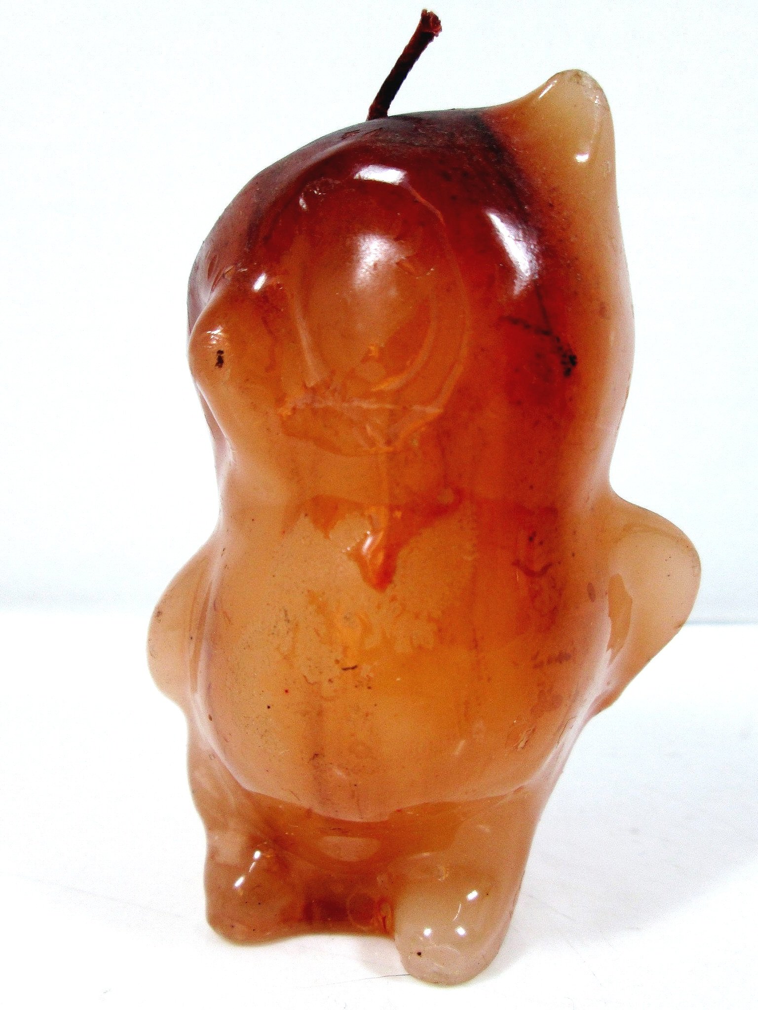 Vintage Ombre Owl Candle - Deep Yellow & Wine