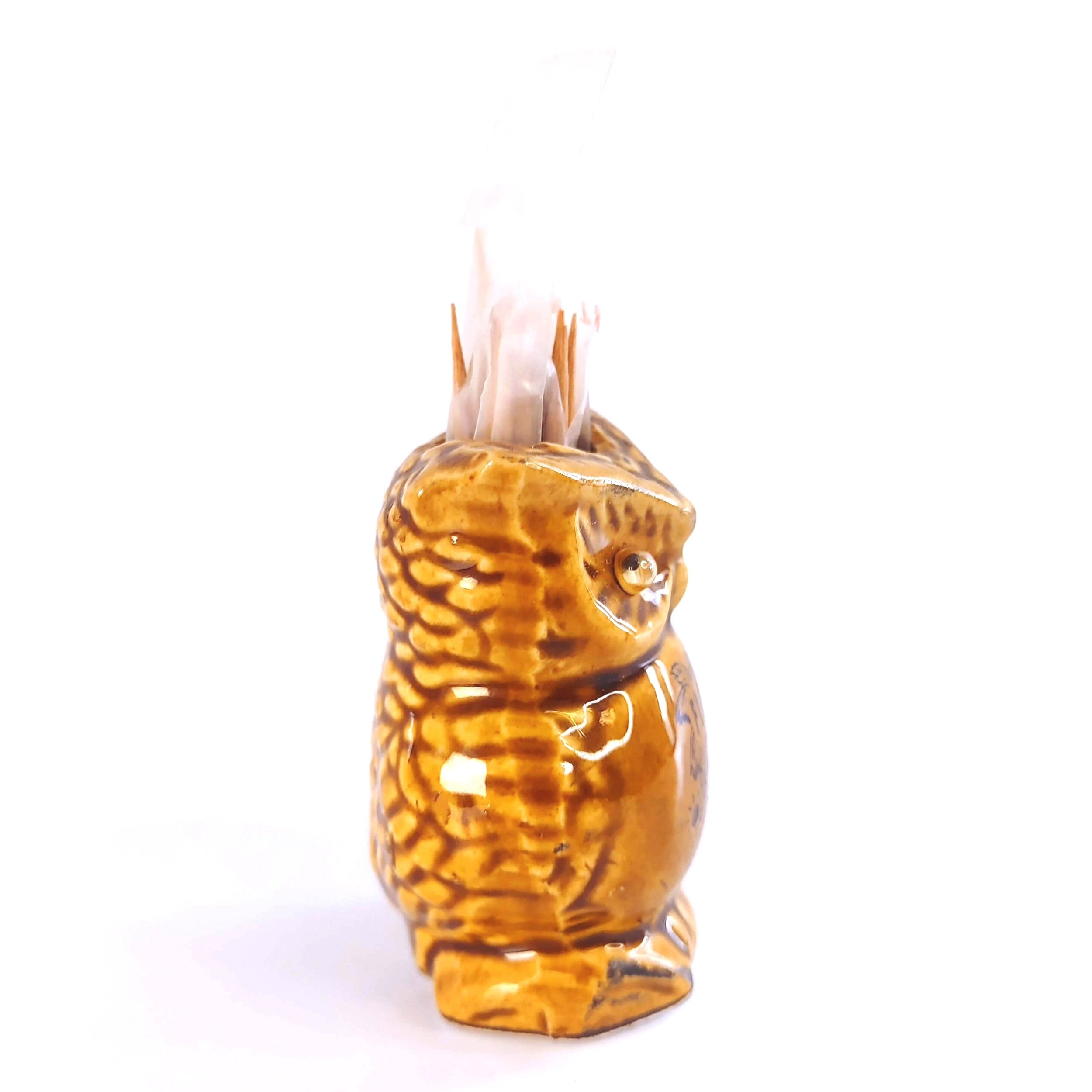 Vintage Owl Toothpick Holder Florida Souvenir