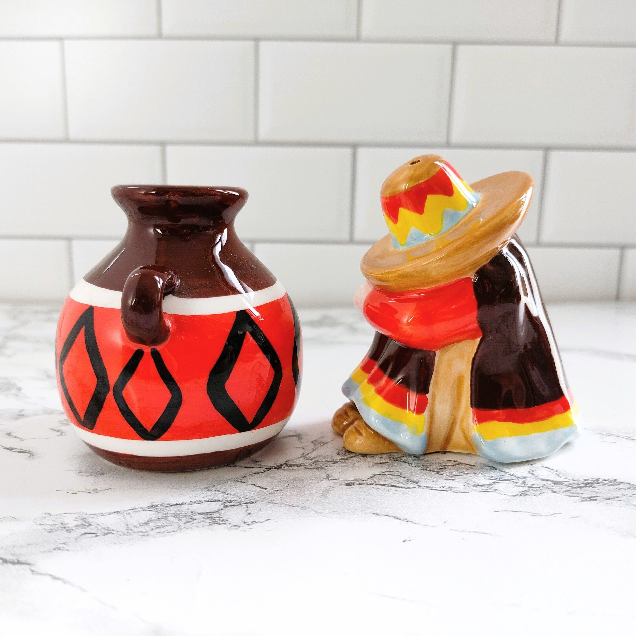 Vintage 1980s "Siesta Man" Salt & Pepper Shakers