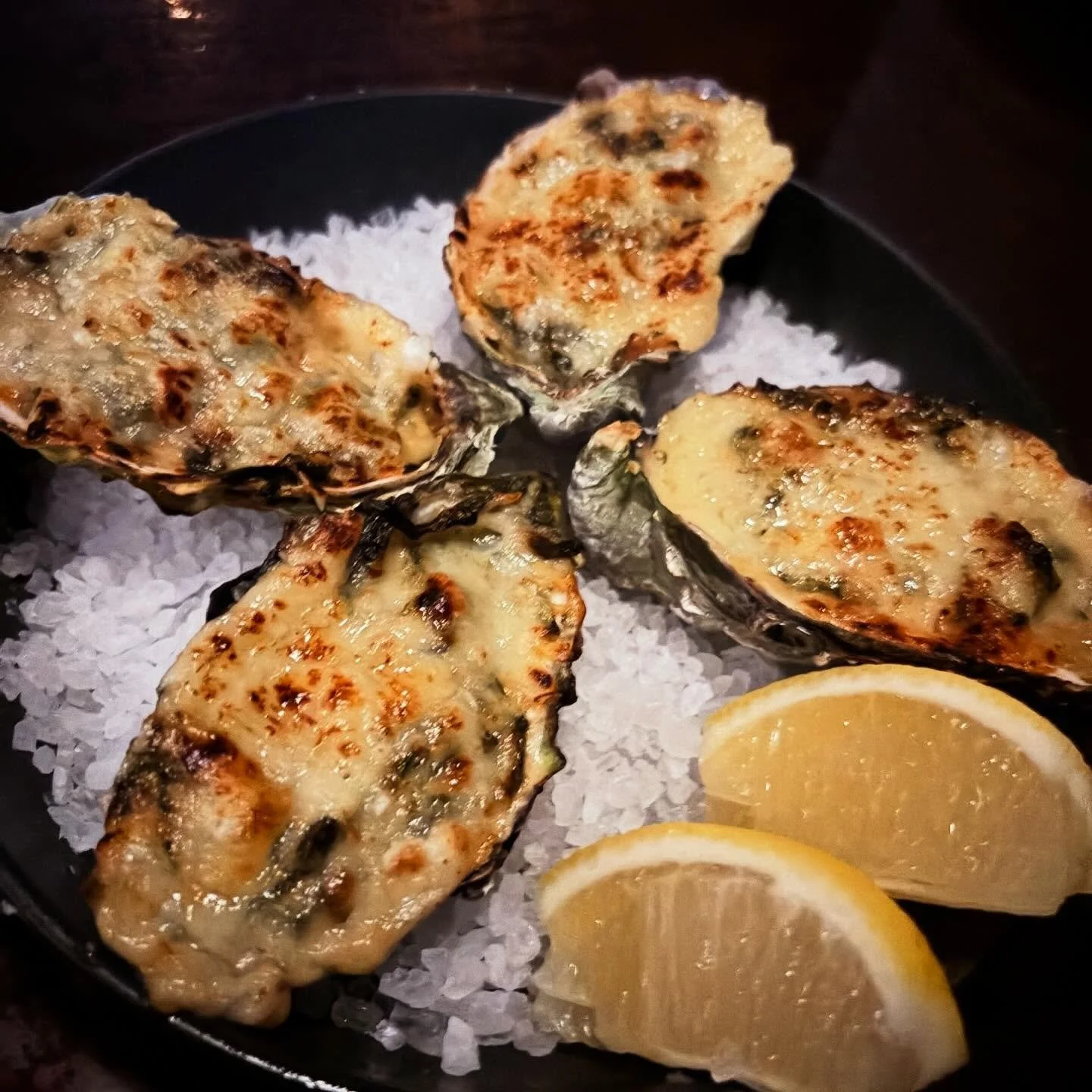 Miso Baked Oysters! 🦪🦪🦪We didn't expect these to be such a hit this week! 

Prepared Motoyaki style (baked in a miso mayo mixture), think of these as our play on Oysters Rockefeller.

Only one more day to grab these and all of our new year's speci