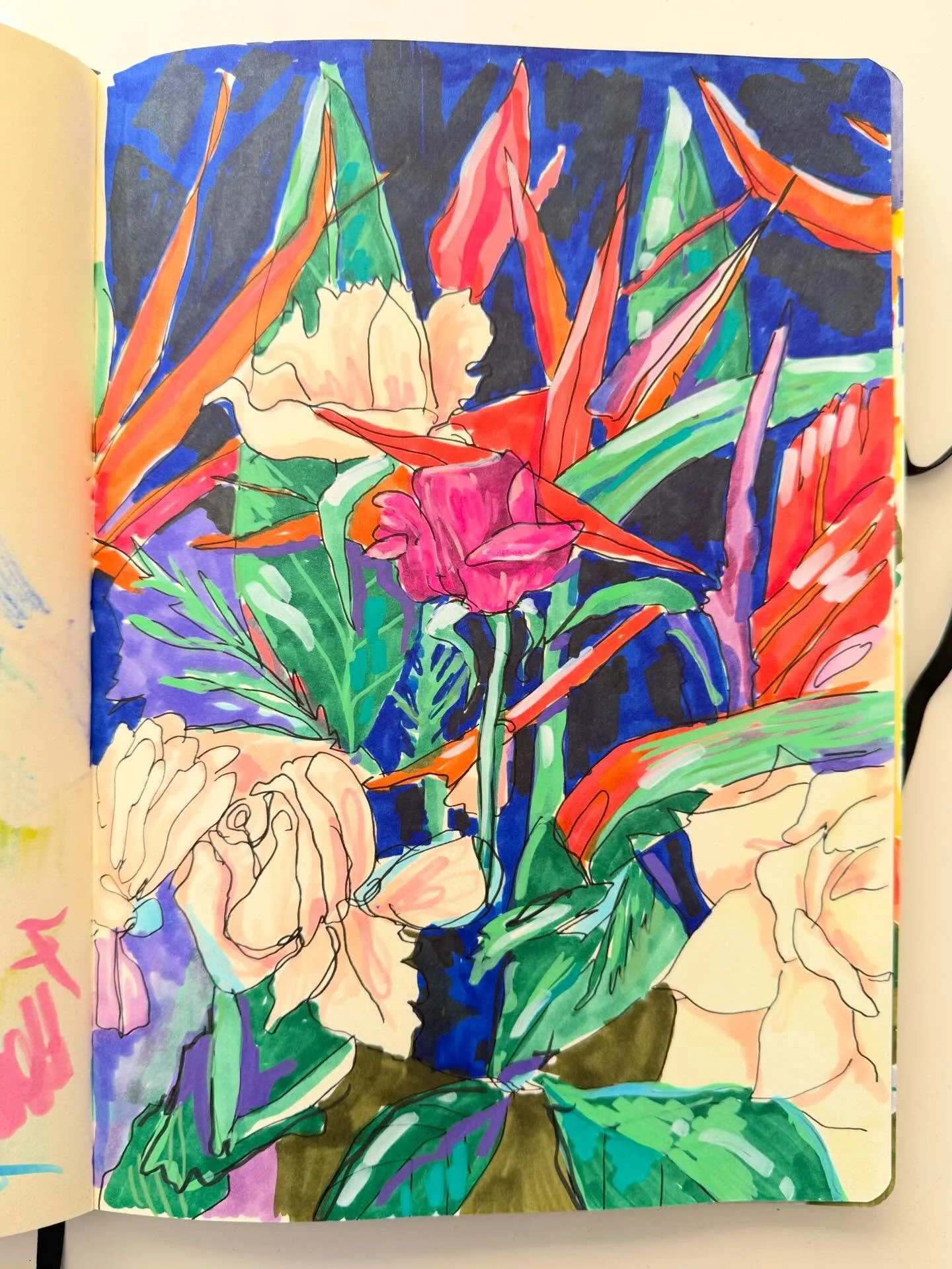 Flowers from one botanical garden or another.

#markers
#sketchbook
#drawing