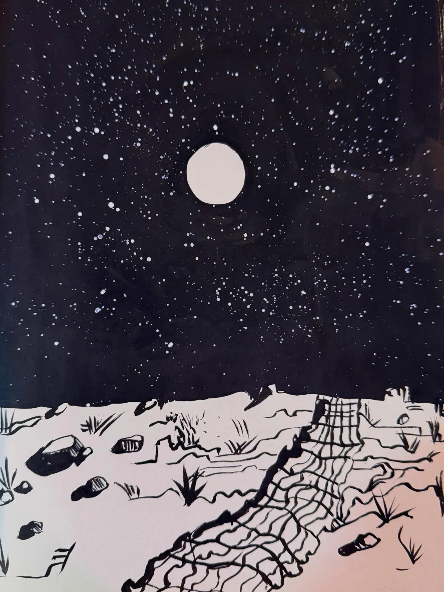 🌕 

#penandinkdrawing 
#sketchbook 
#drawing