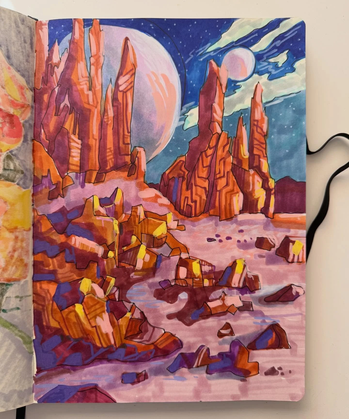 Vacation spot 

#sketchbook #markers #alienlandscape #drawing #sktetching