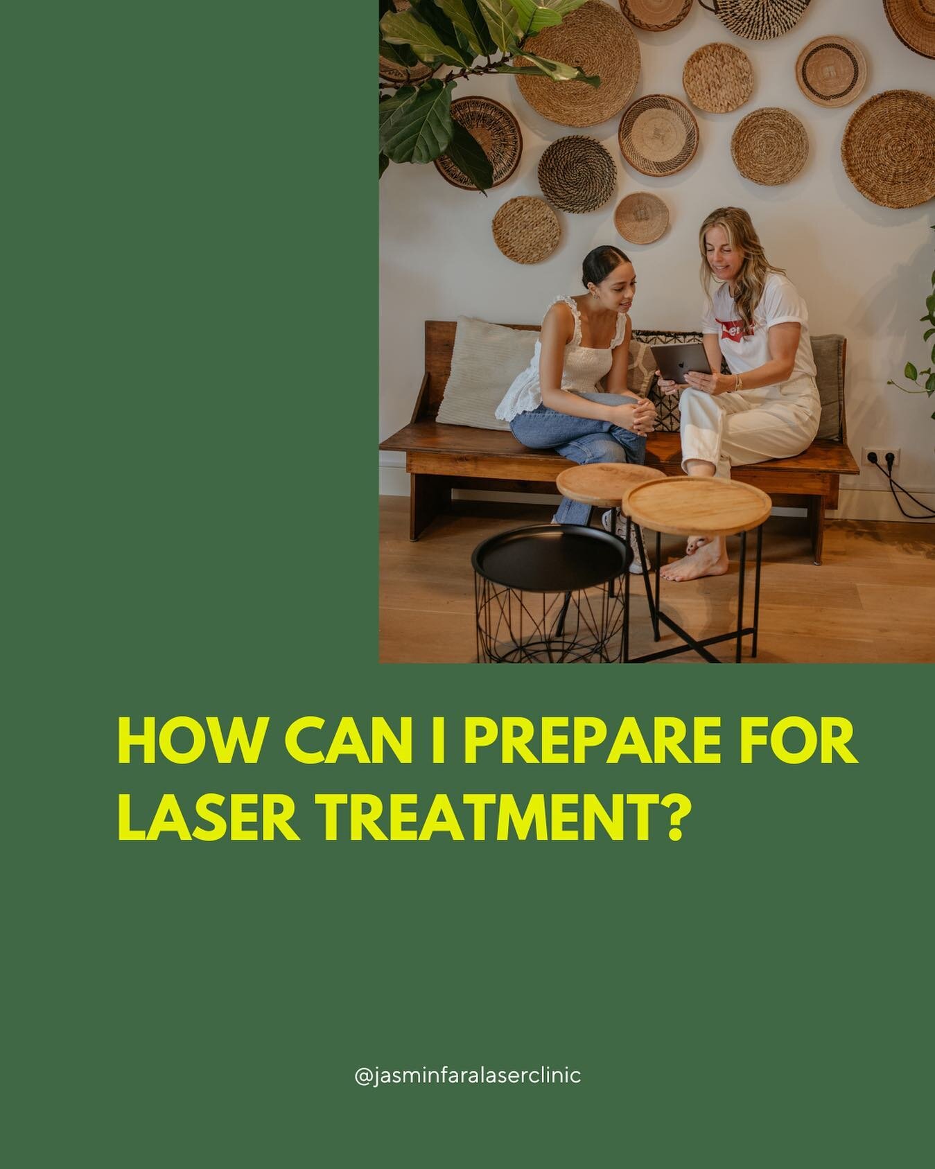 You can't underestimate the proper preparation for a laser treatment, because just showing up at the right time is not enough😉
✅ You have to remember to shave 24 hours before your appointment in order for the treatment to be effective.
✅ It is also 