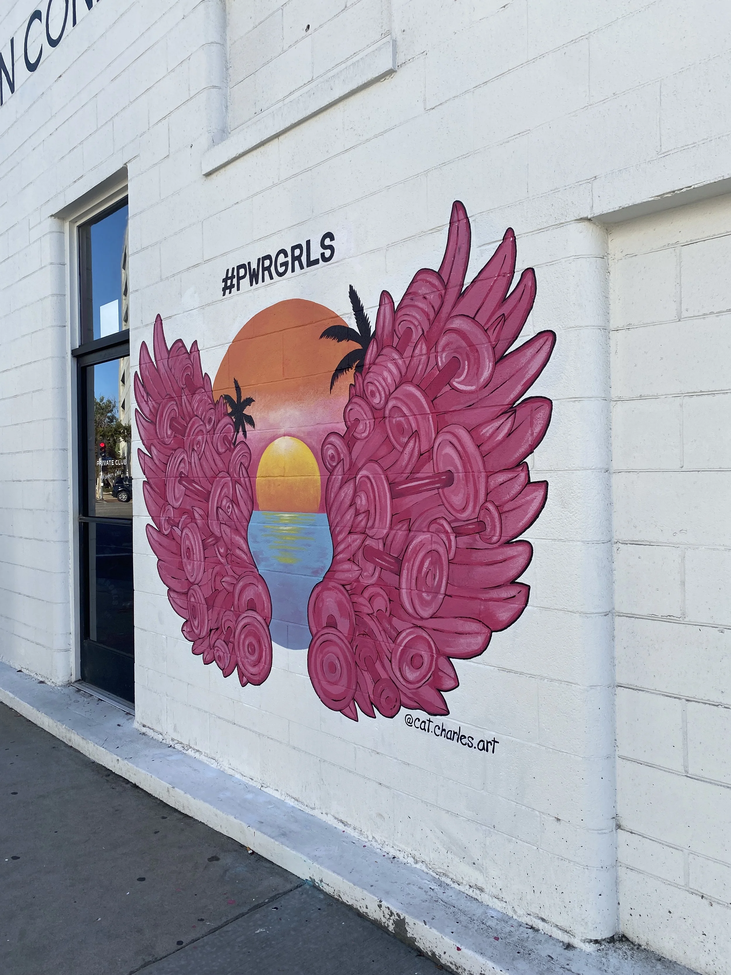 PWRGRLS Training Wings Mural