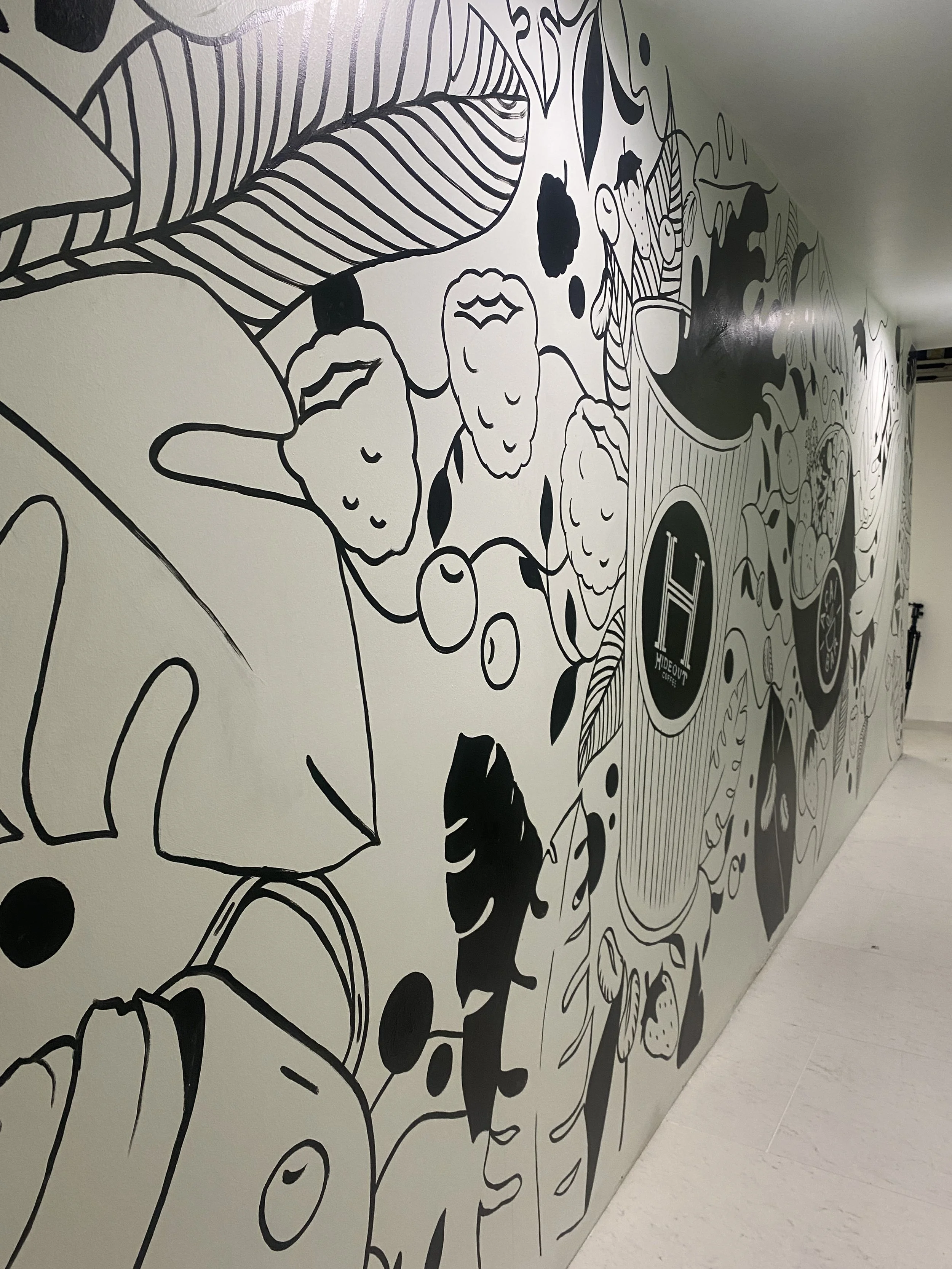 Acai Bar Studio City Hallway Mural