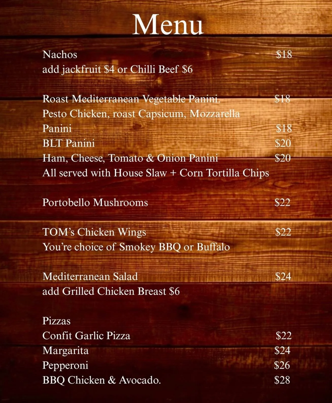 Changing things up on our weekly post this week! Due to unforeseen circumstances, we will be working off of this Menu for a short time. Stay tuned for updates on our socials as we&rsquo;re looking to rectify this situation as soon as possible. That s