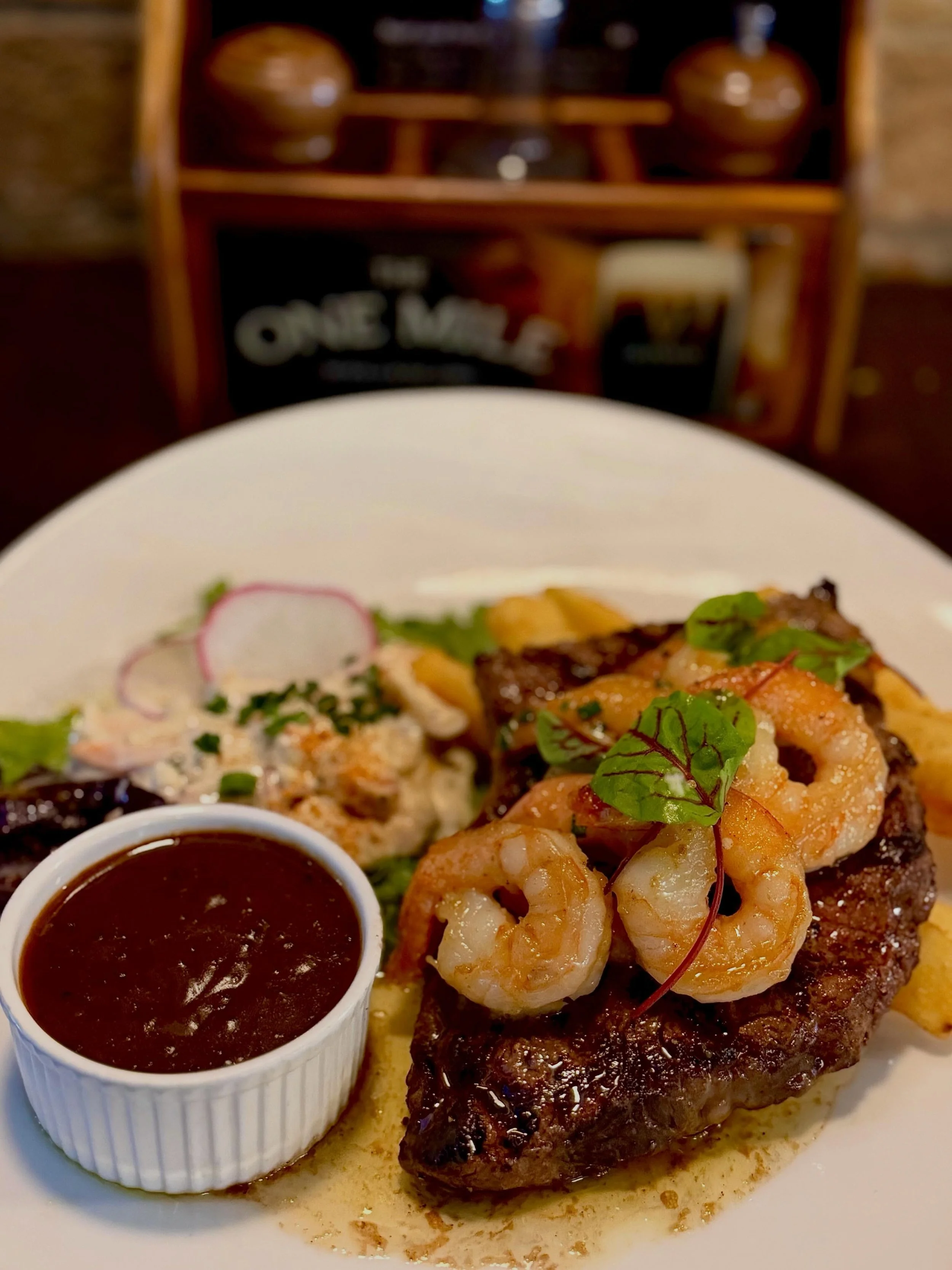 Paddock meets pacific! Steak your claim every Friday with our Reef n&rsquo; Beef Special with your choice of mouth watering prawns or crispy calamari toppers.. there no wrong decision! #reefnbeeffridays