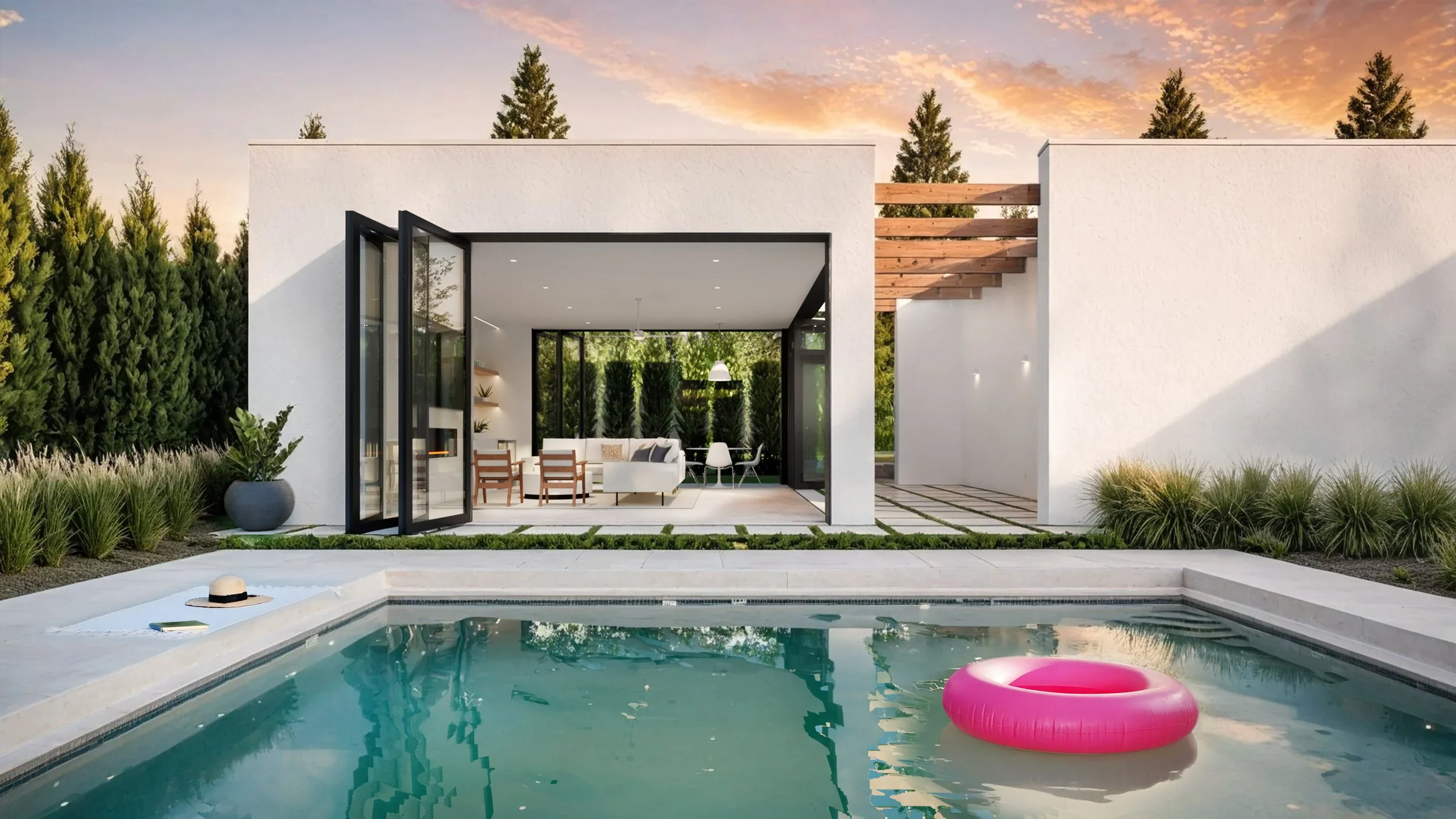 Minimal Pool House