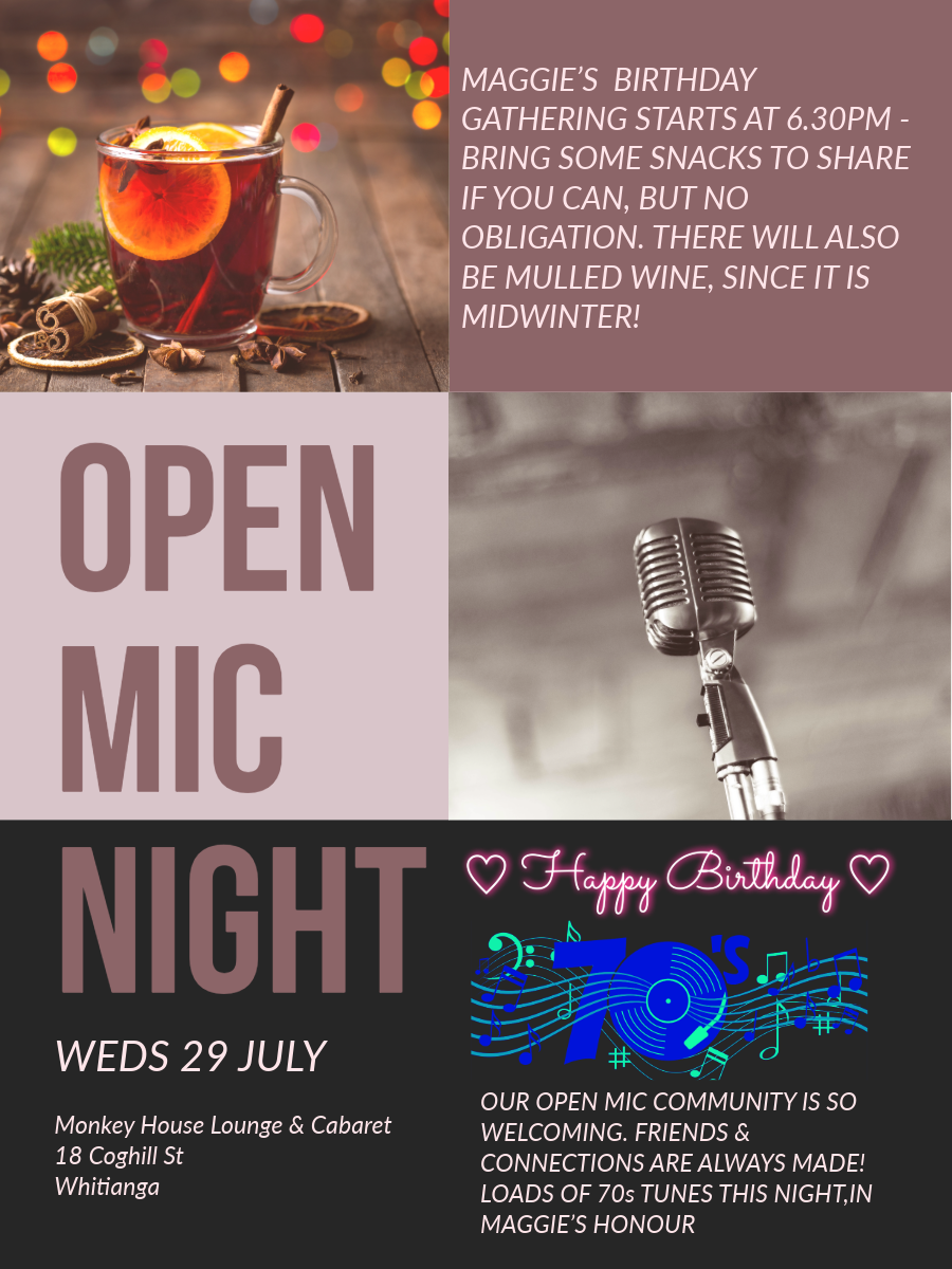 Open Mic, including Maggie's Birthday