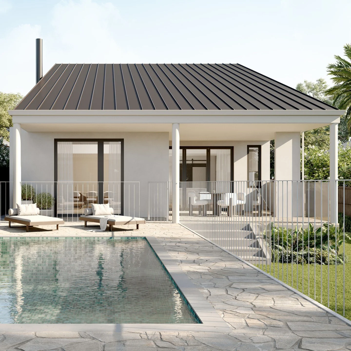📍 Mordialloc, Melbourne
The heart of this family home extends outdoors — designed for relaxation, entertaining, and connection. The backyard and pool have been carefully planned to maximise lifestyle while blending seamlessly with sustainab