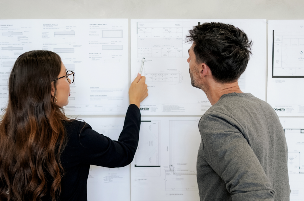 Architect and client during design consultation melbourne