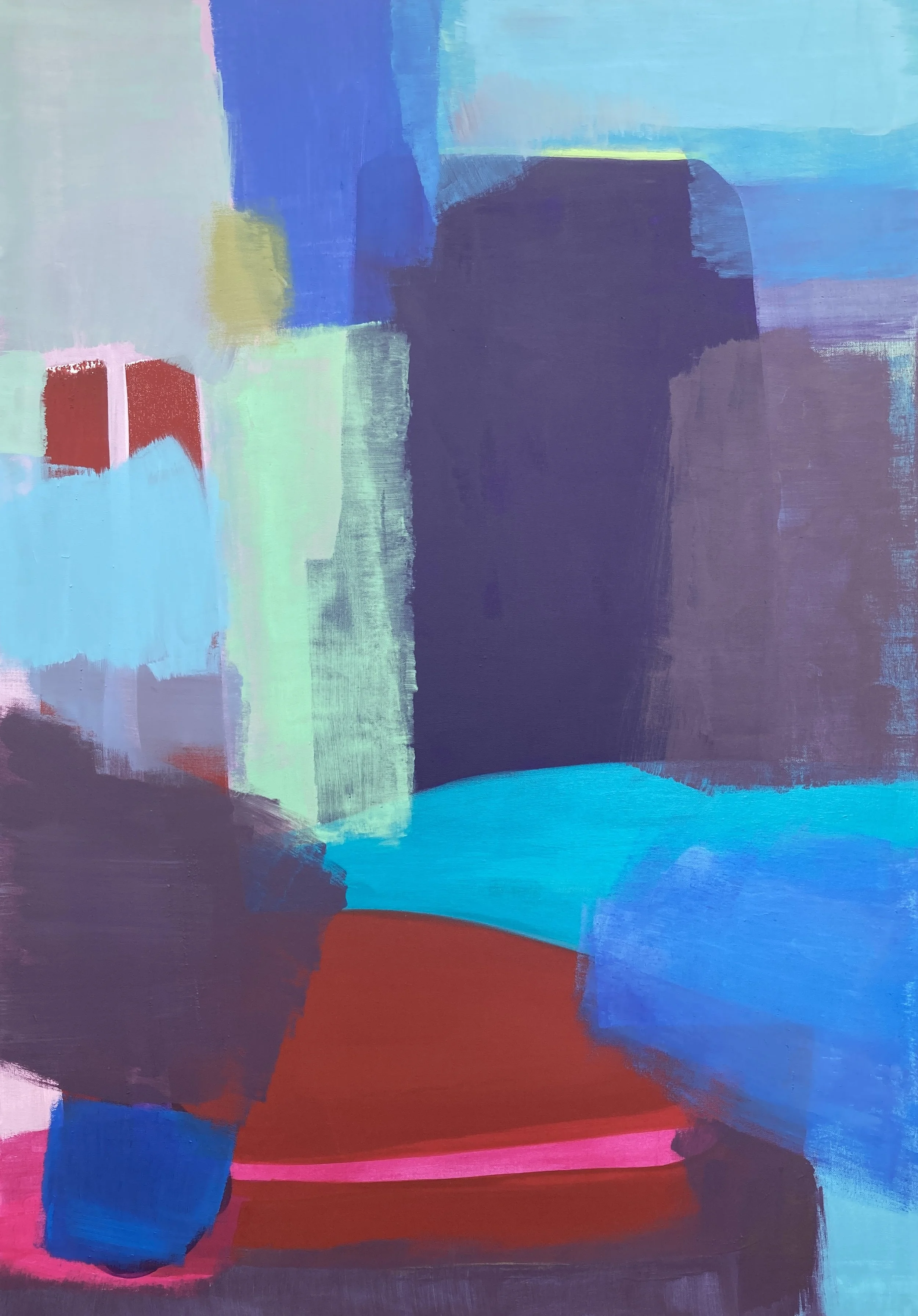 "Türme", 100x70 cm, Pigment/Acryl, 2021