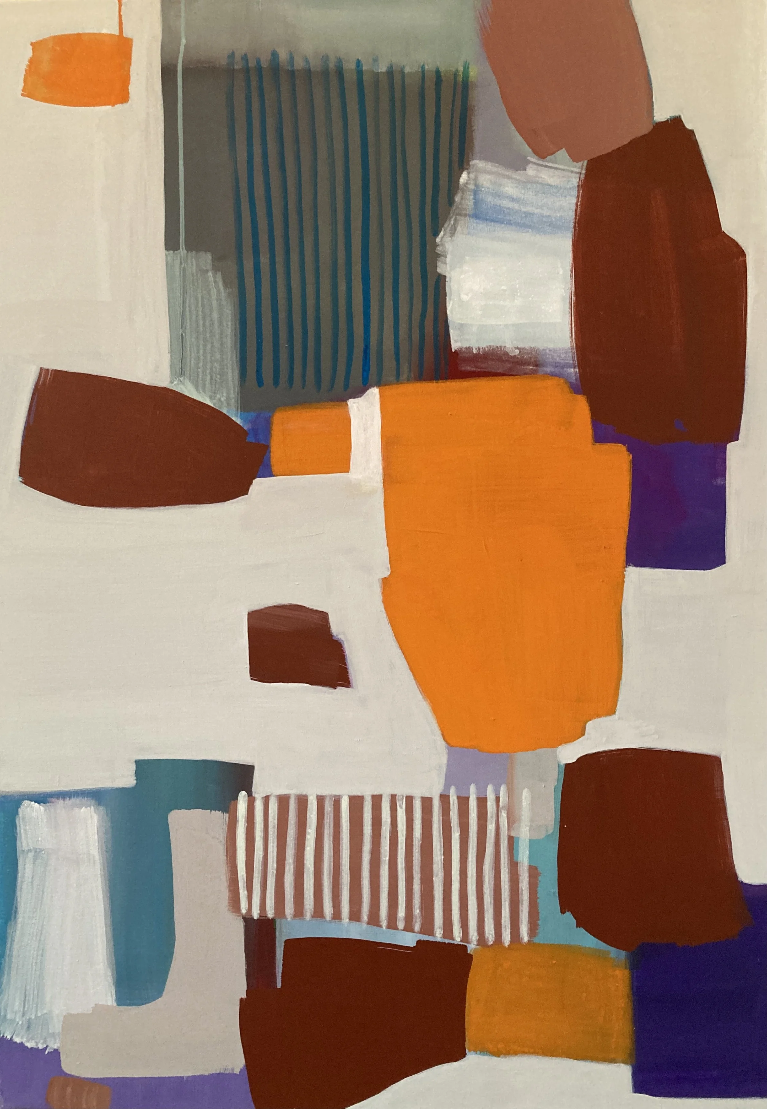 "Formen 1", 100x70 cm, Pigment/Acryl, 2023