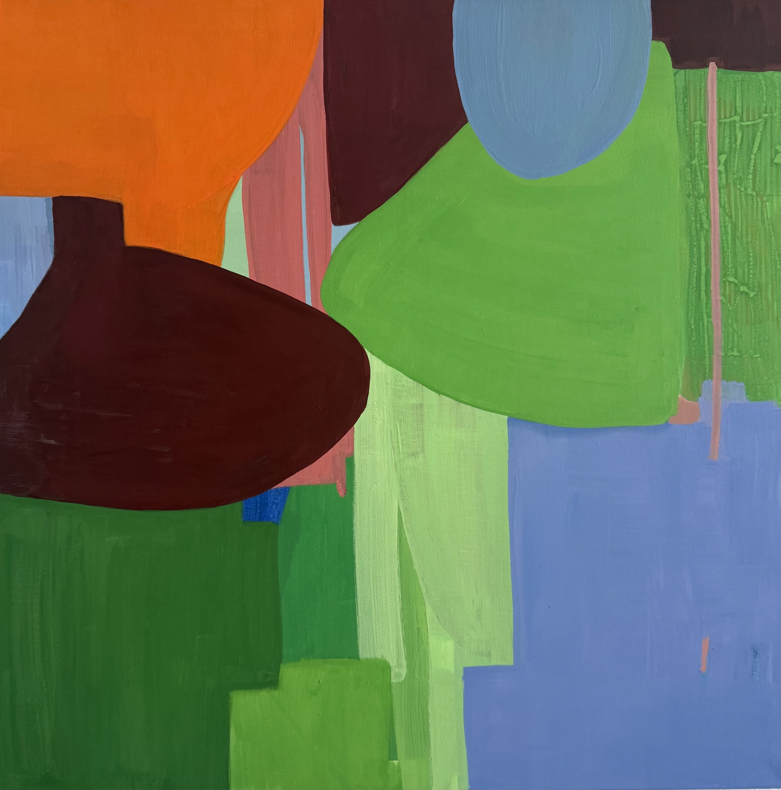 "Früchte 2", 100 x 100 cm, Eitempera, 2025
