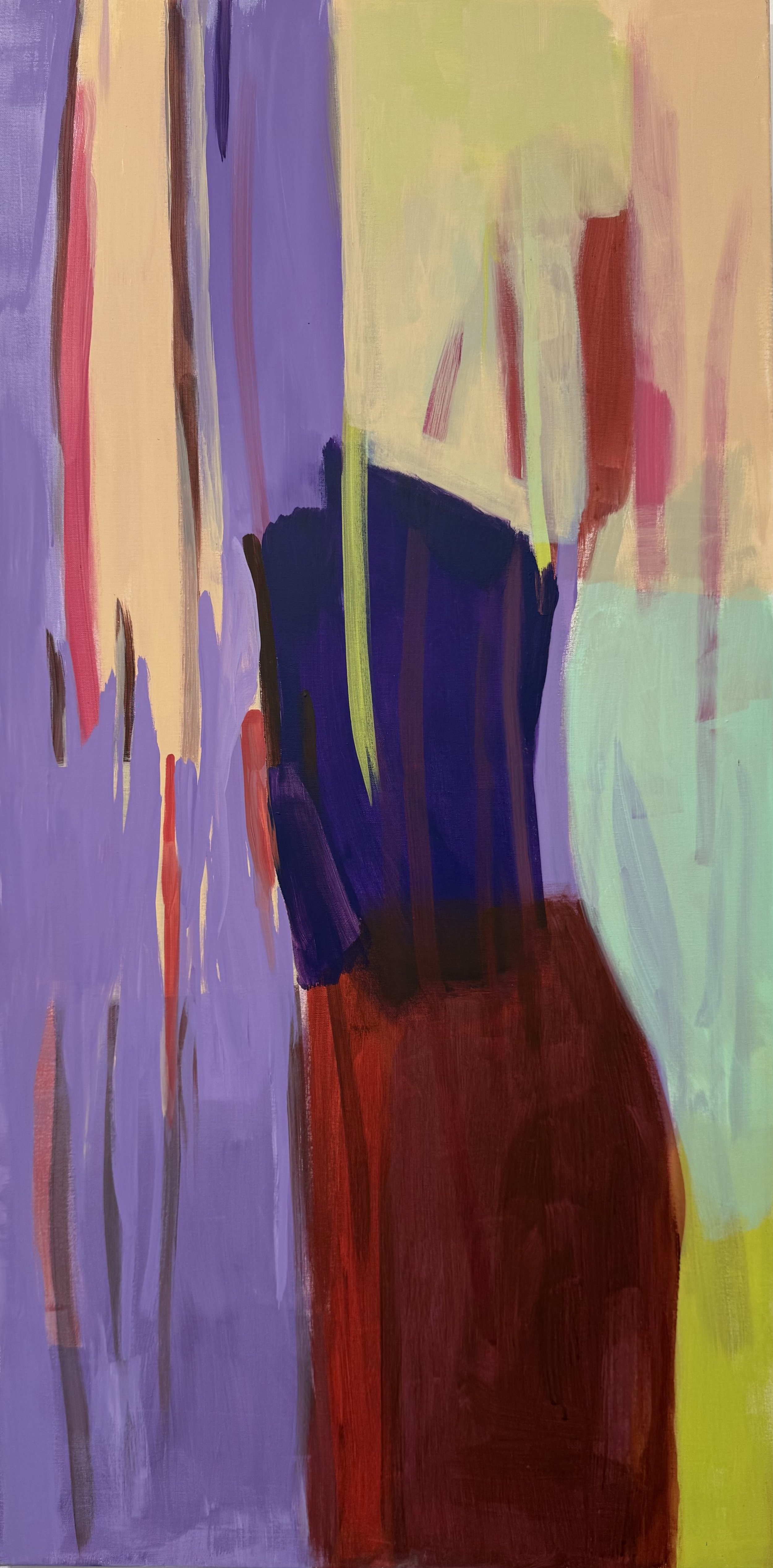 "Innehalten", 140x70 cm, Acryl, 2026