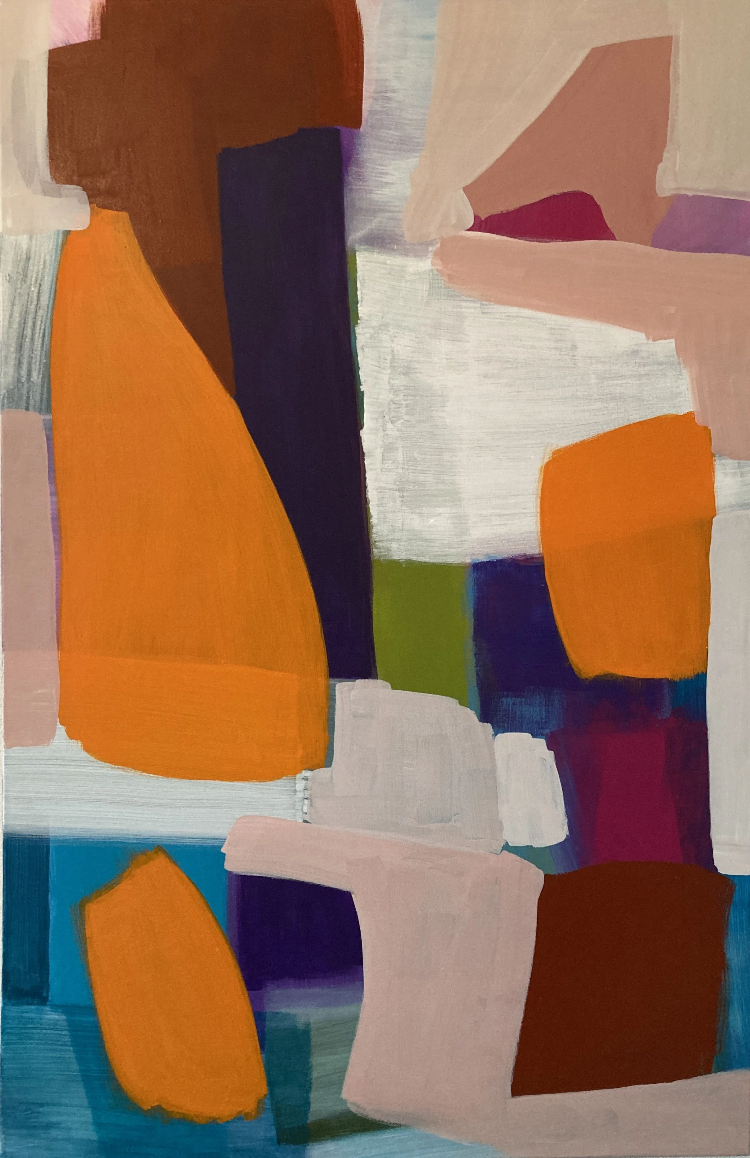 "Grüne Mitte", 110x80 cm, Pigment/Acryl, 2023