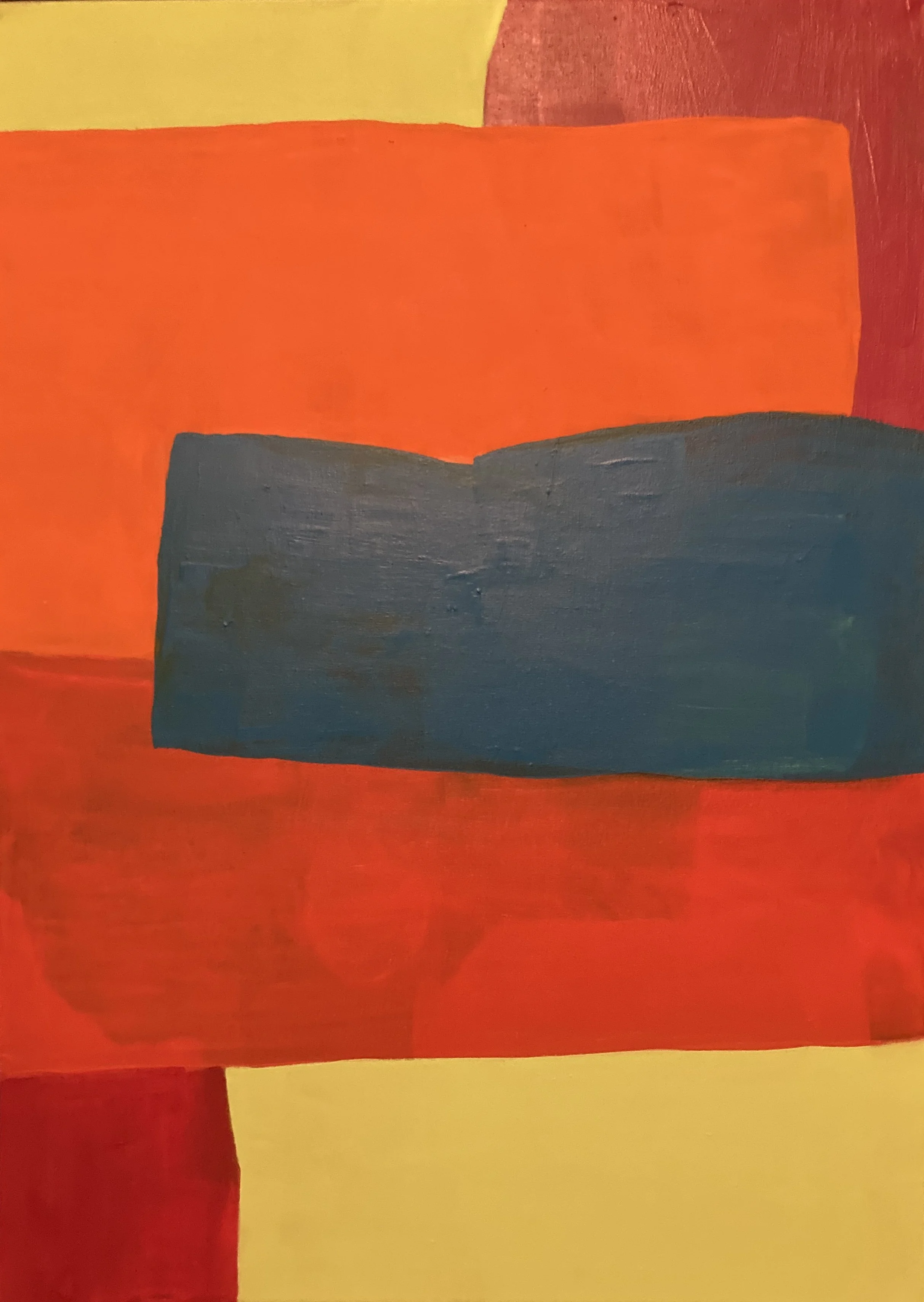 "Räume 2" 70x50 cm, Pigment/Acryl, 2024