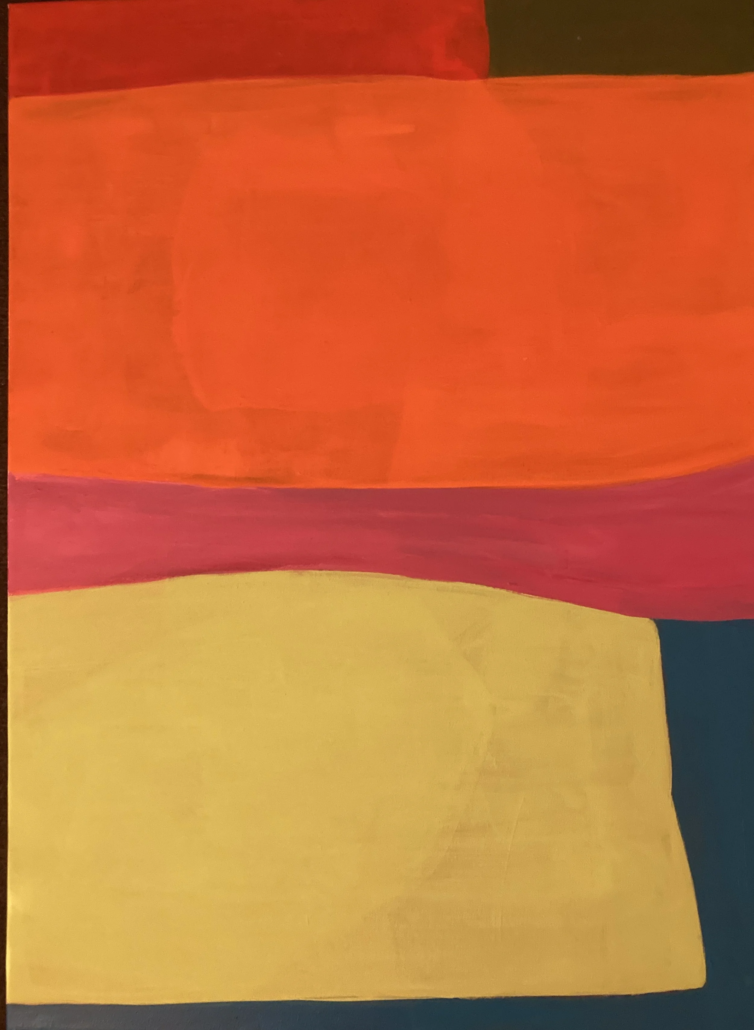 "Räume 1", 70x50 cm, Pigment/Acryl, 2024