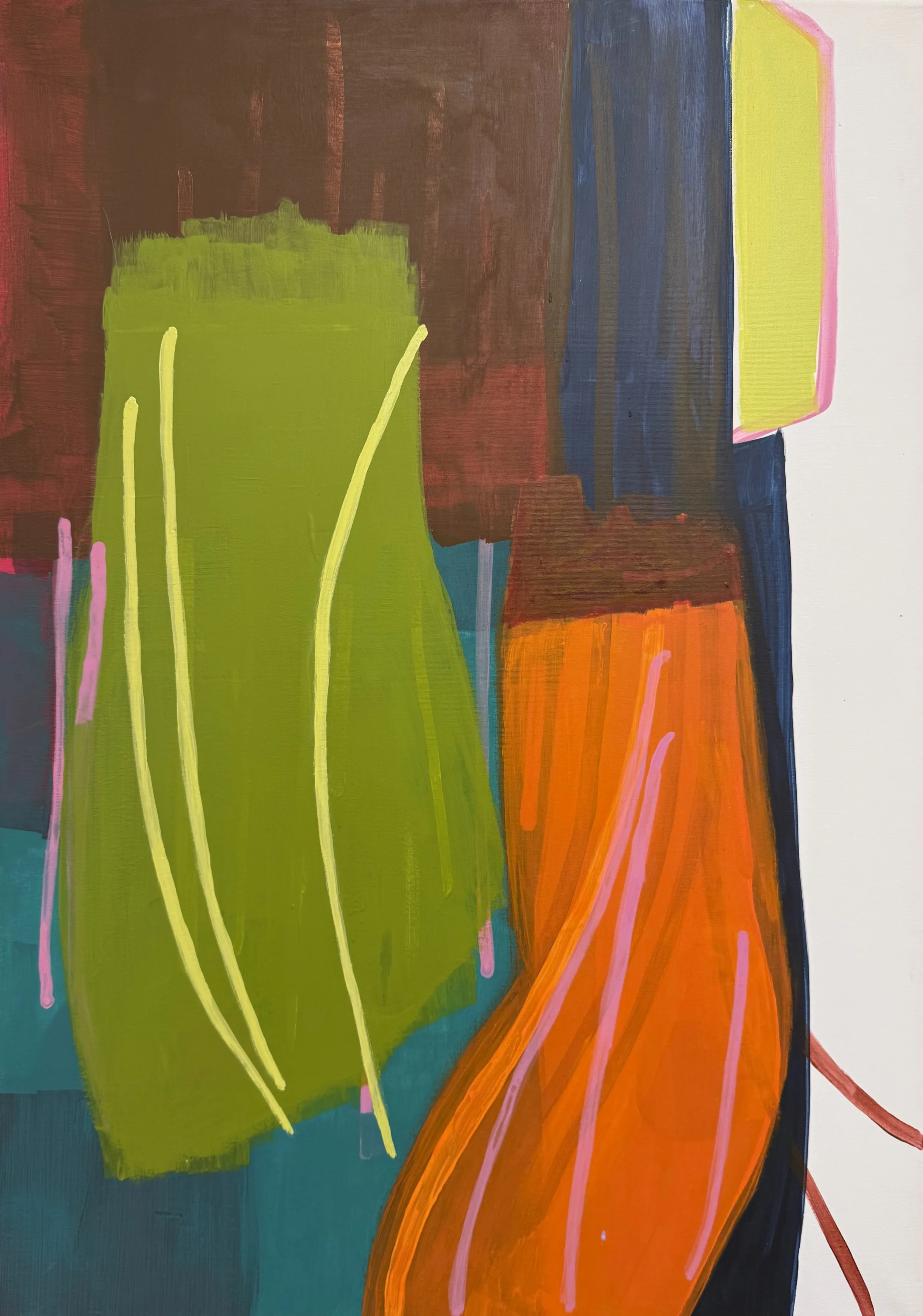 "Auftritt", 100x70 cm, Acryl, 2026