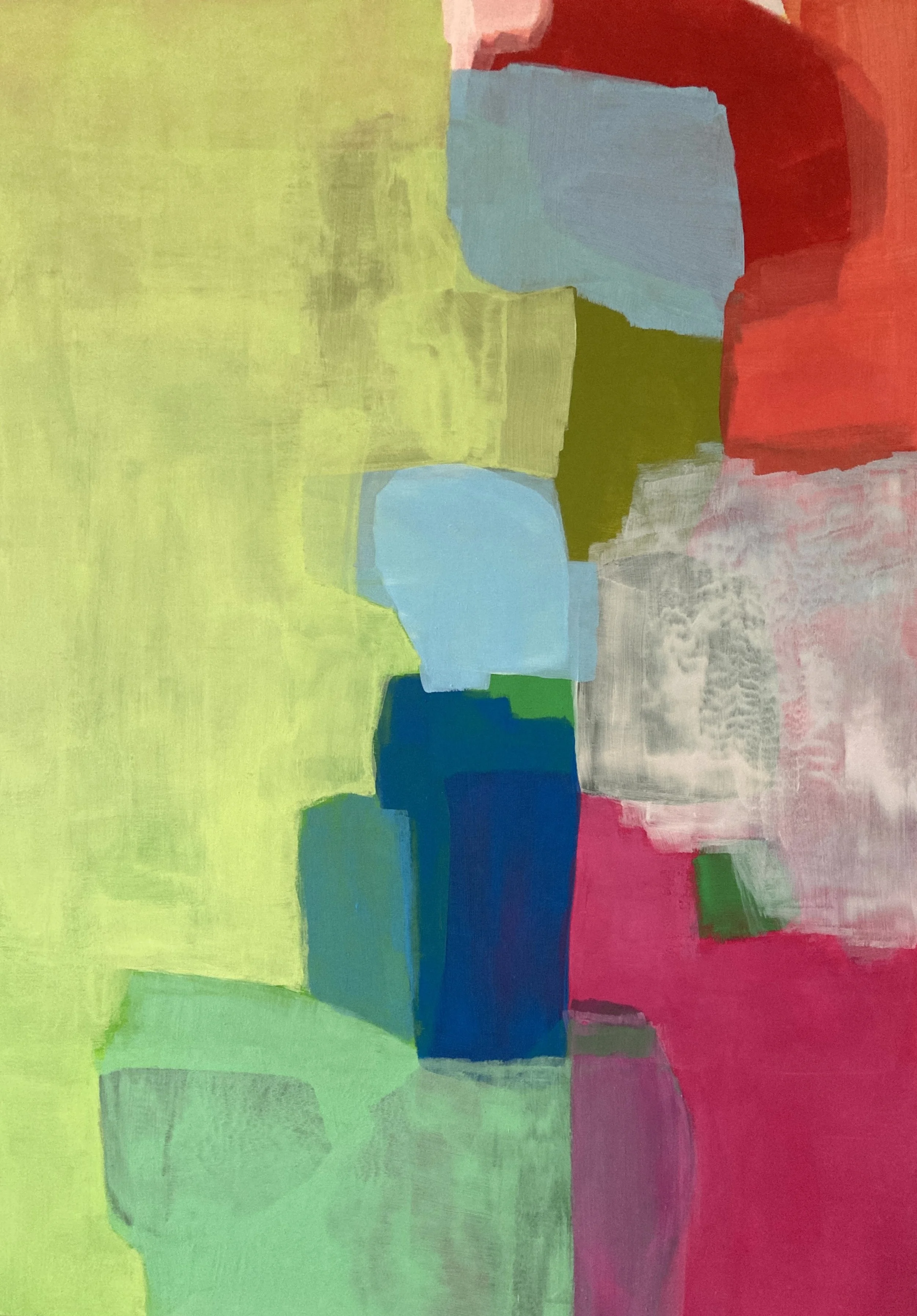 "Grüner Raum", 100x70 cm, Pigment/Acryl, 2024