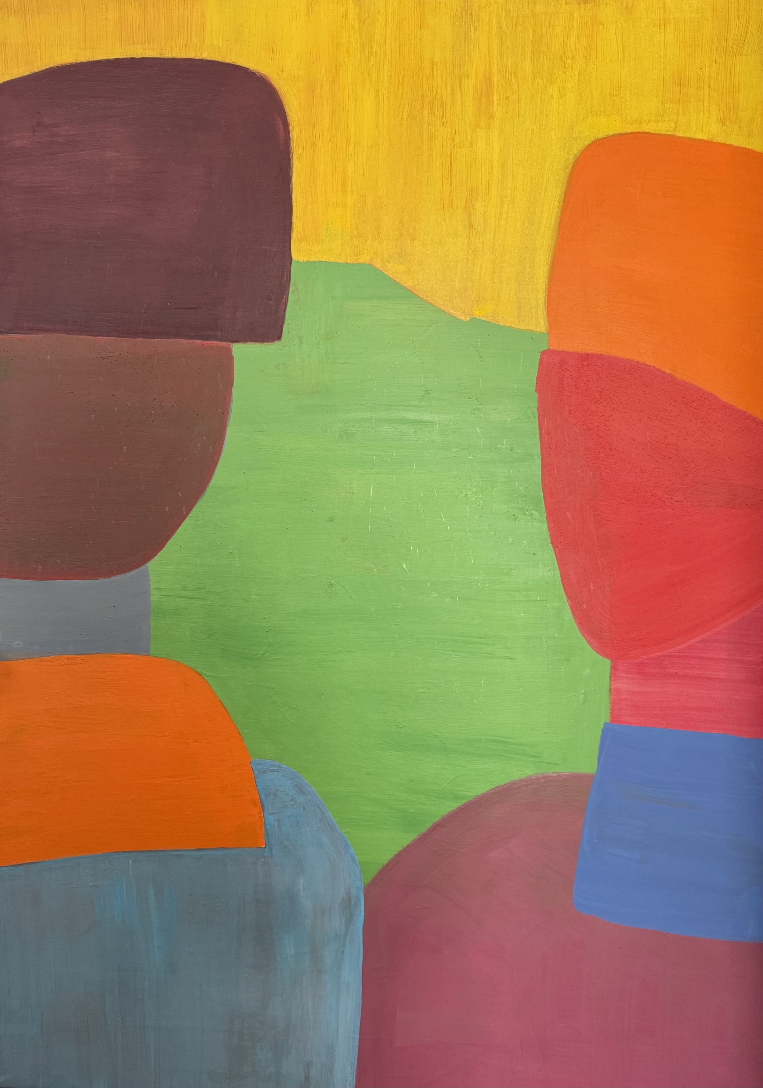 "Im Dialog", 100x70 cm, Eitempera, 2025