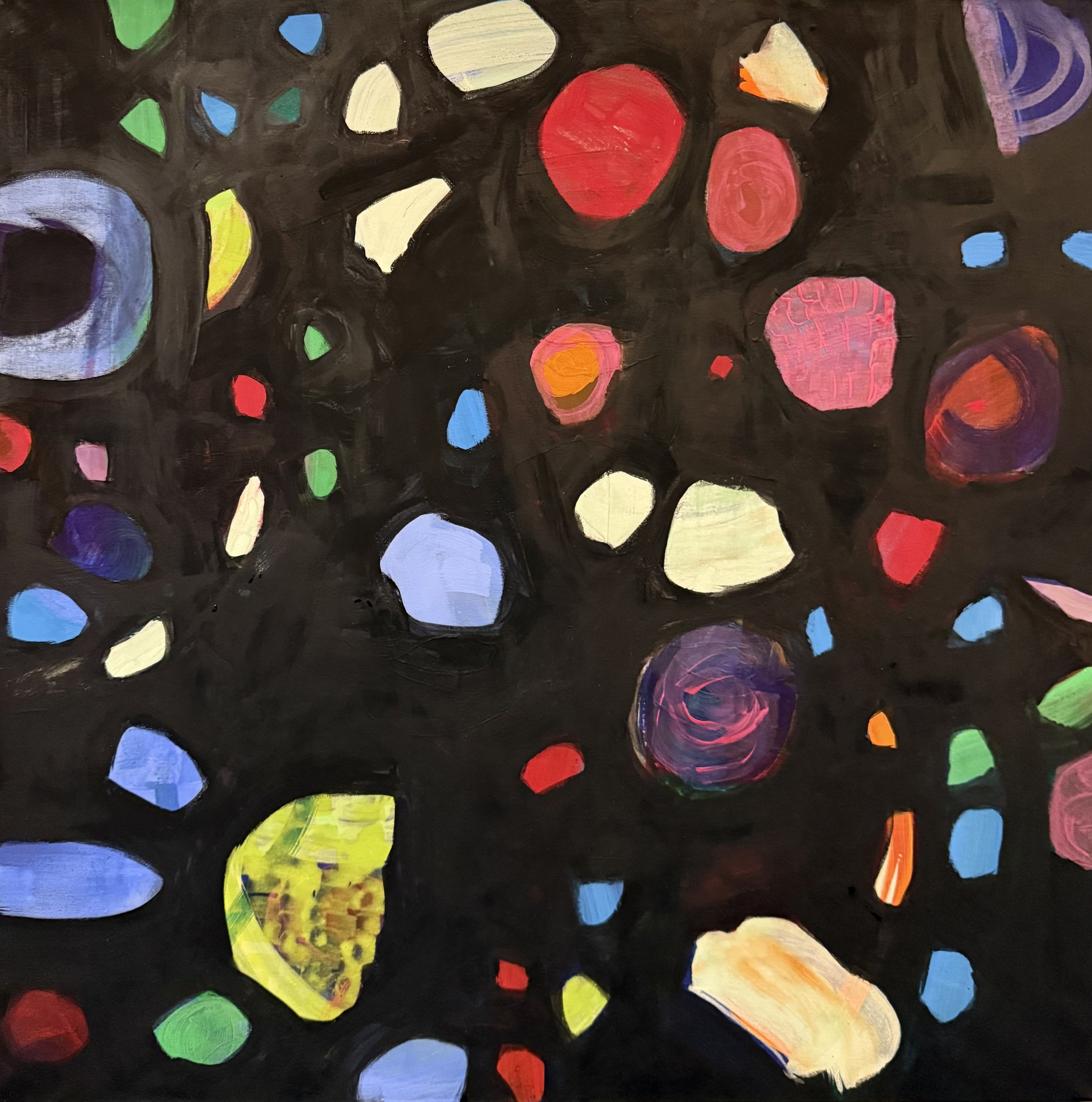 "Gestirne", 90 x 90 cm, Eitempera, 2025
