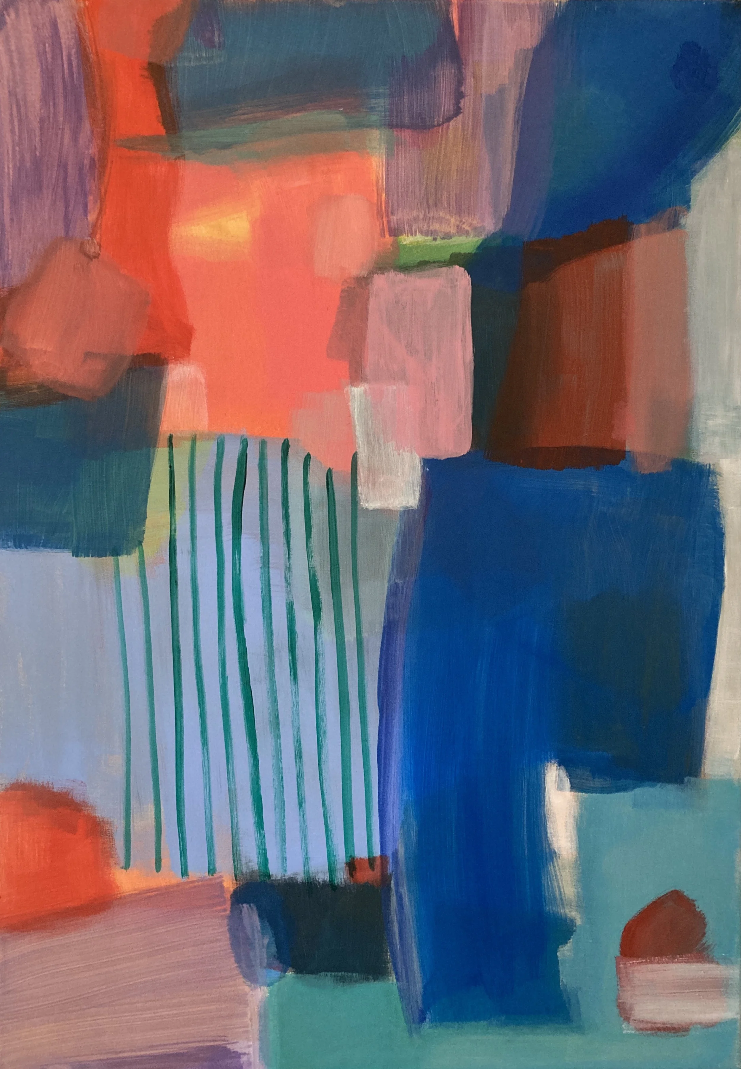 "Präsenz", 100x70 cm, Acryl/Pigment, 2023