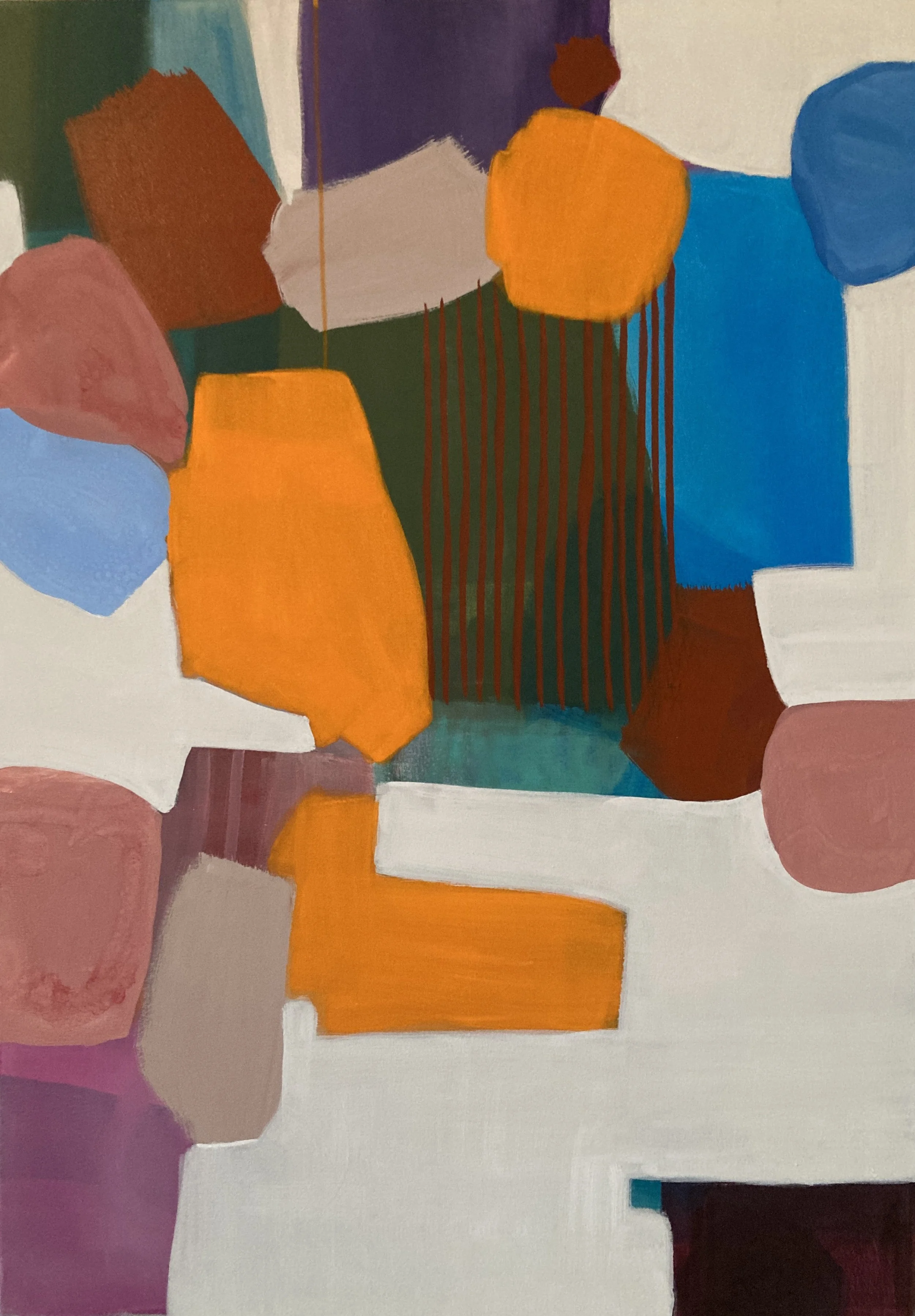 "Formen 2", 100x70 cm, Pigment/Acryl, 2023