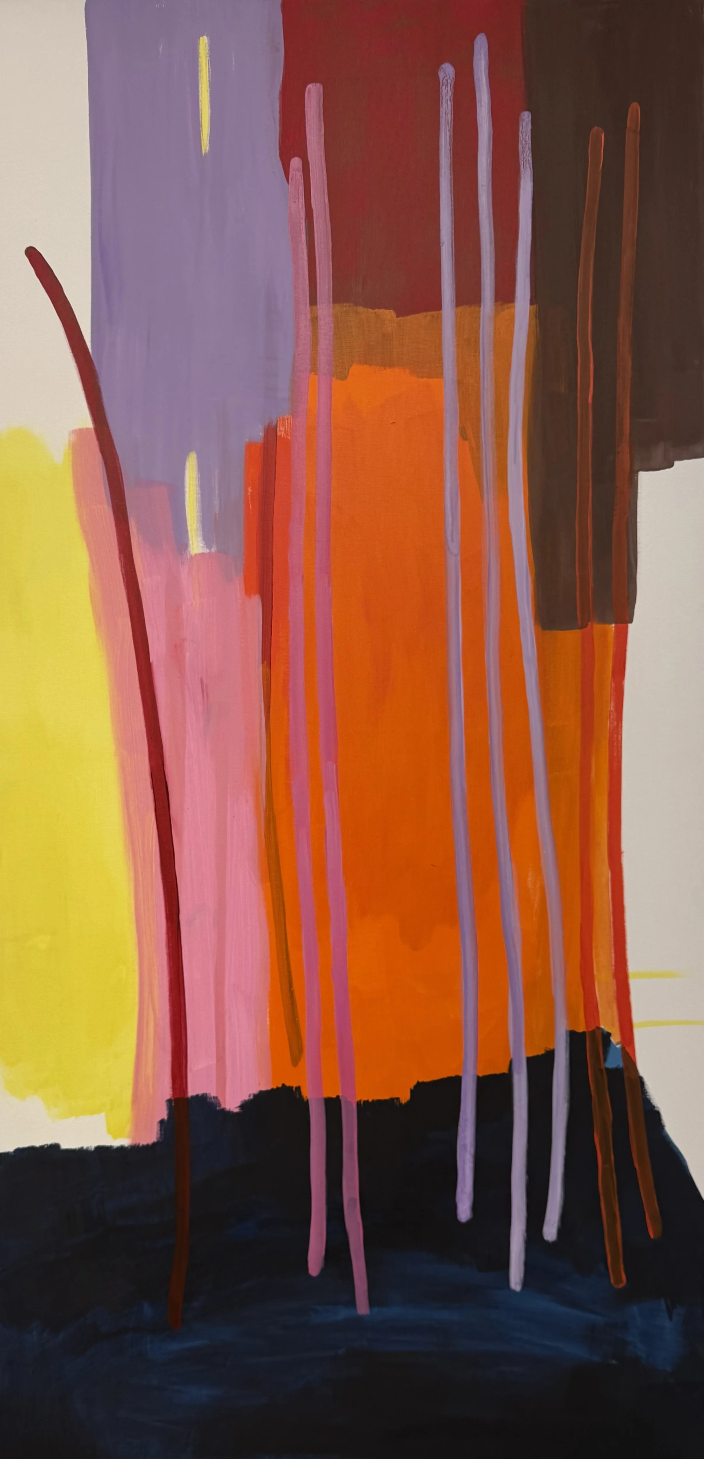 "Verankerung", 140x70 cm, Acryl, 2026
